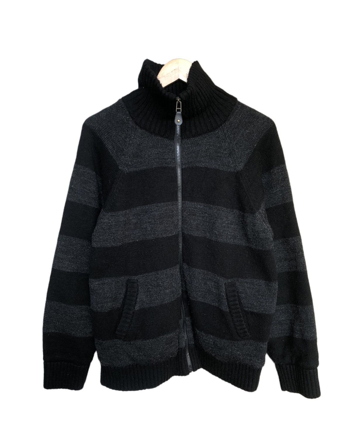 Japanese Brand GENERATE Stripes Minimalist Knit Warm Sweater Size US L / EU 52-54 / 3 - 1 Thumbnail