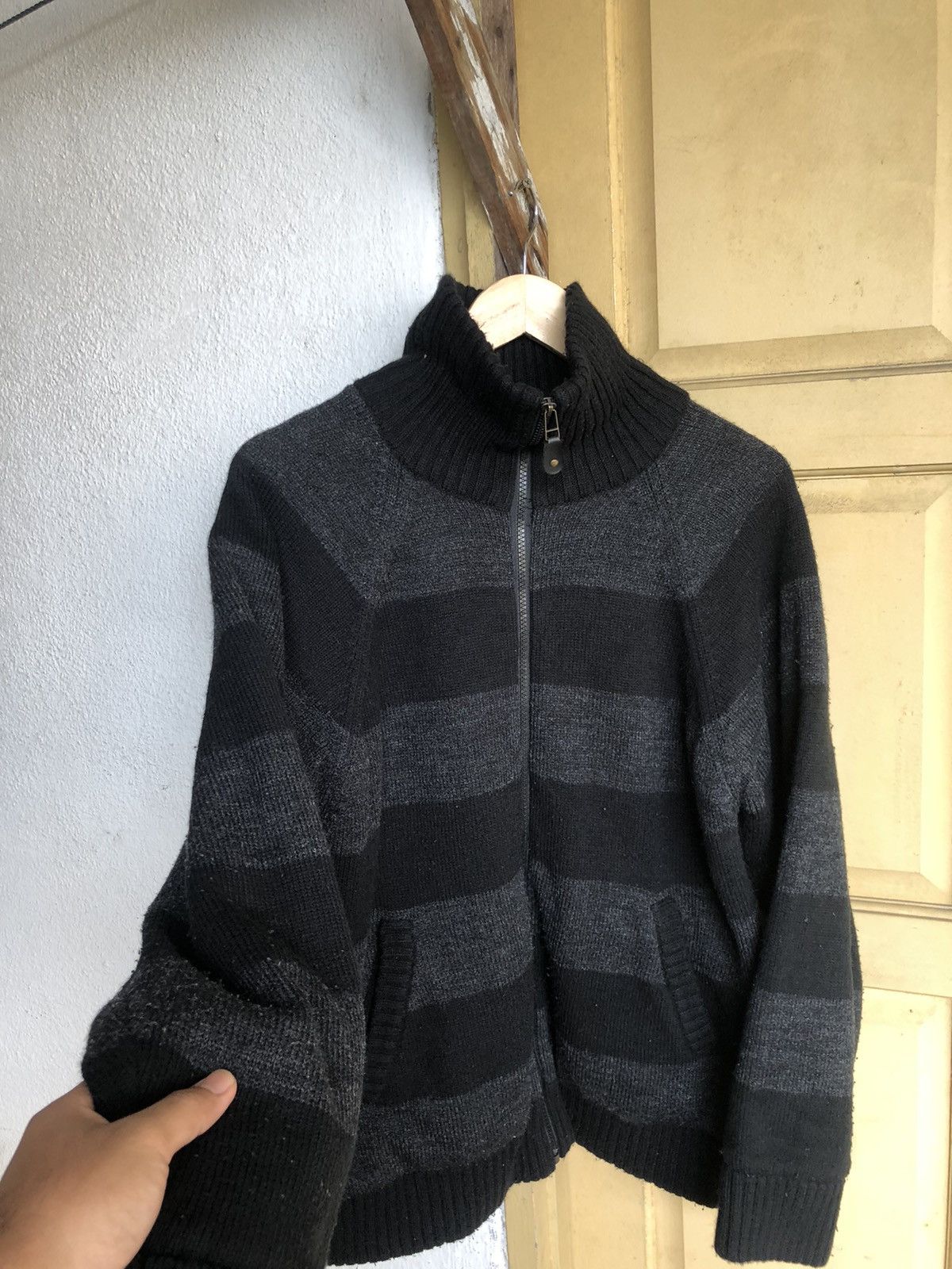 Japanese Brand GENERATE Stripes Minimalist Knit Warm Sweater Size US L / EU 52-54 / 3 - 6 Thumbnail