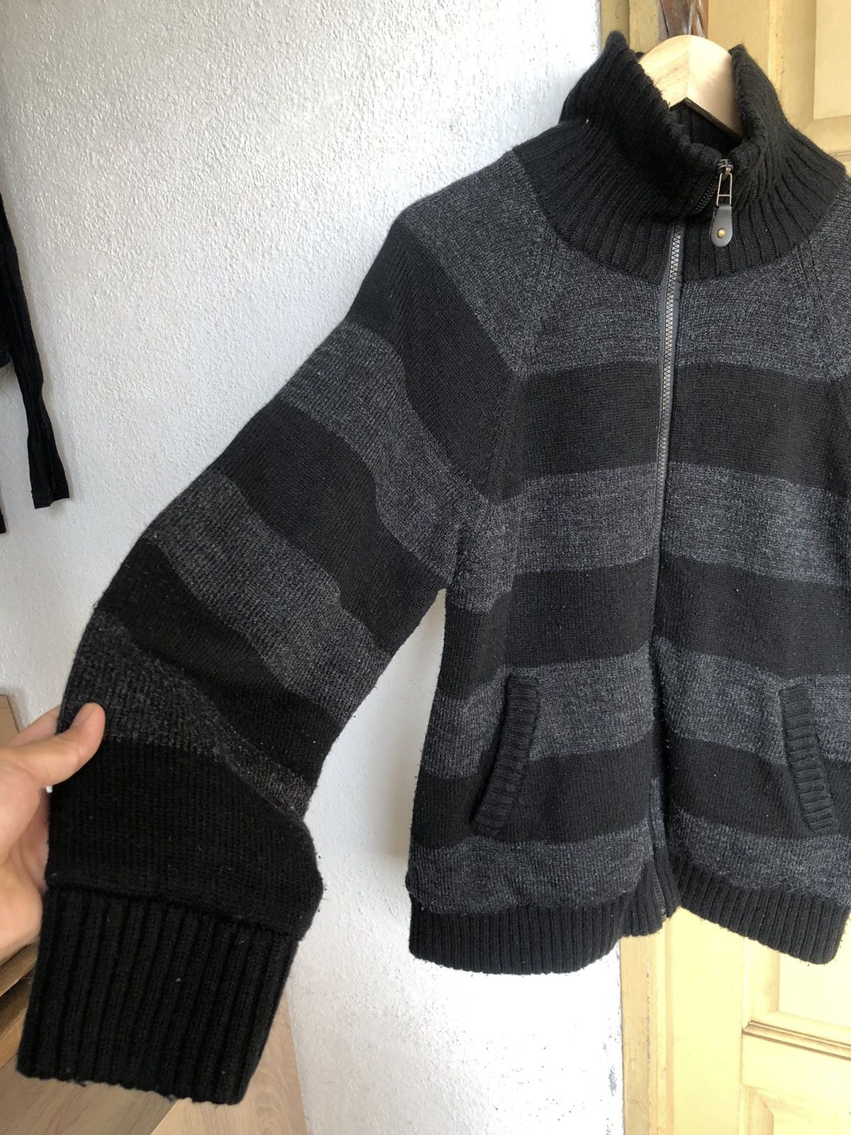 Japanese Brand GENERATE Stripes Minimalist Knit Warm Sweater Size US L / EU 52-54 / 3 - 4 Thumbnail