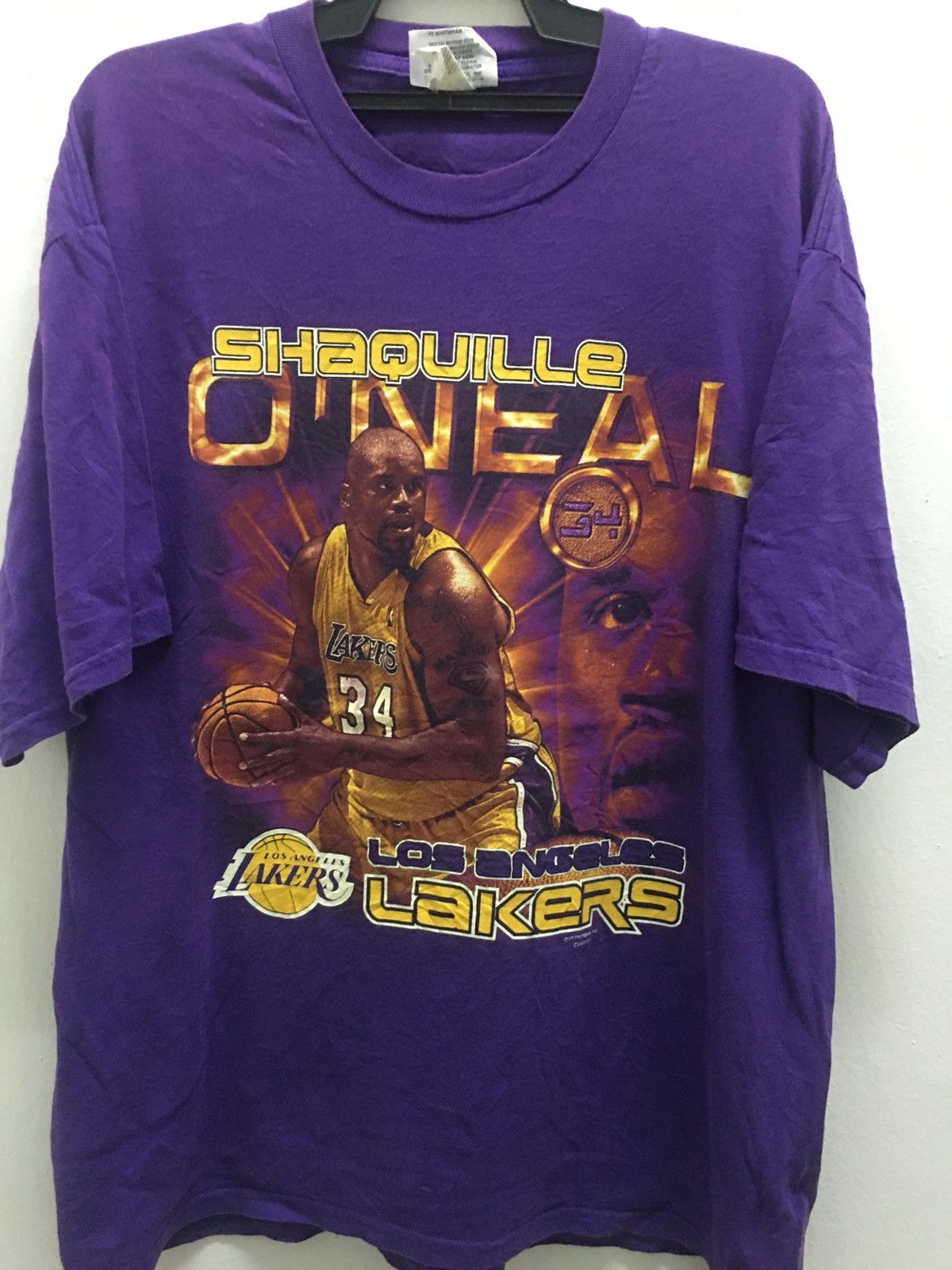 image of L A Lakers x NBA Vintage Shaquille O’Neal Nba Lagend 90's Laker Shirt in Purple, Men's (Size XL)