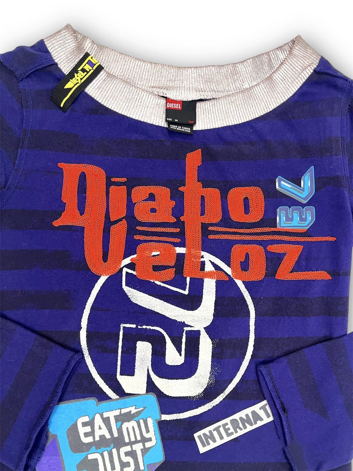 Diesel Diesel “Diablo Veloz” boat neck striped top Size XS / US 0-2 / IT 36-38 - 2 Thumbnail