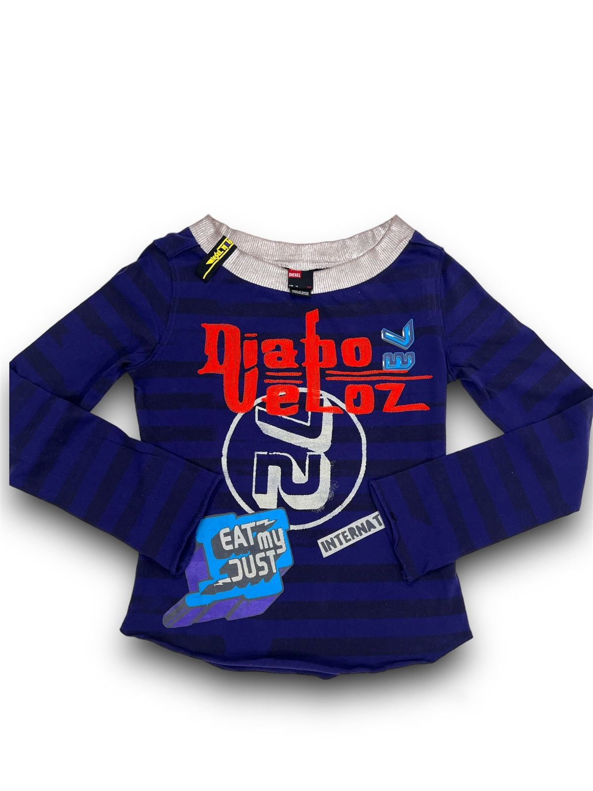 Diesel Diesel “Diablo Veloz” boat neck striped top Size XS / US 0-2 / IT 36-38 - 1 Thumbnail