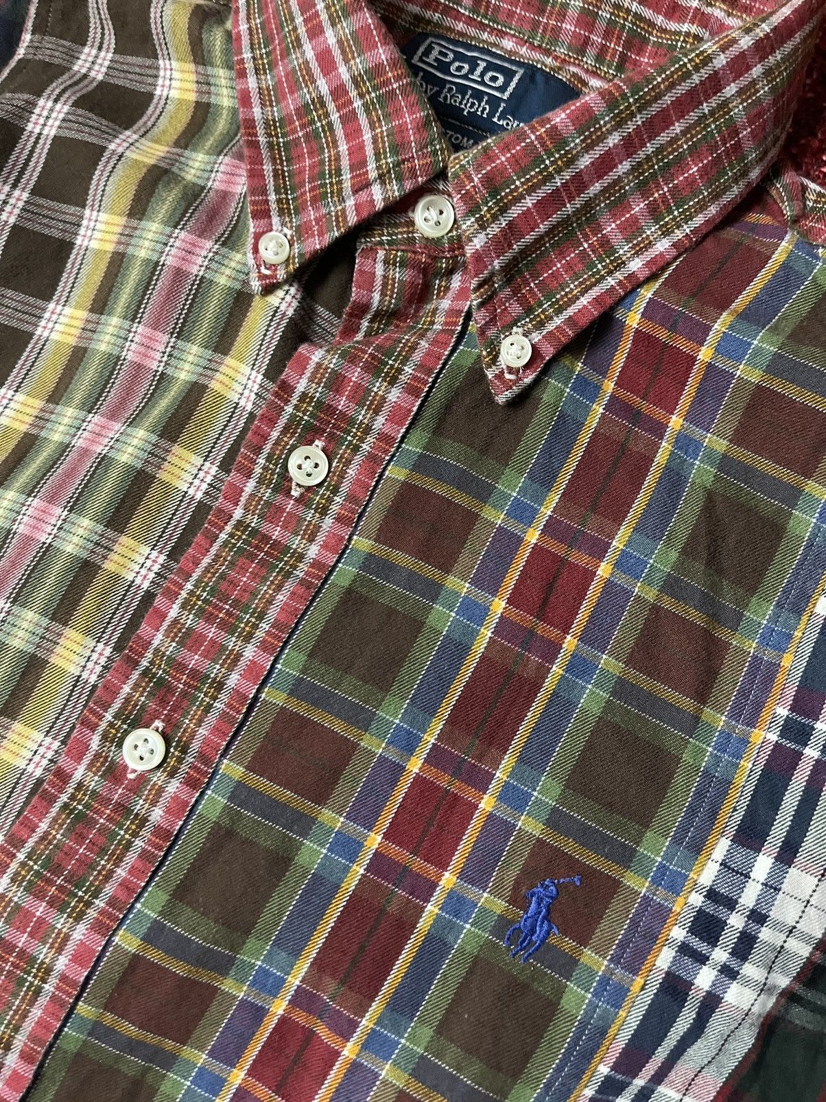 Polo Ralph Lauren vintage 90s rare patchwork shirt