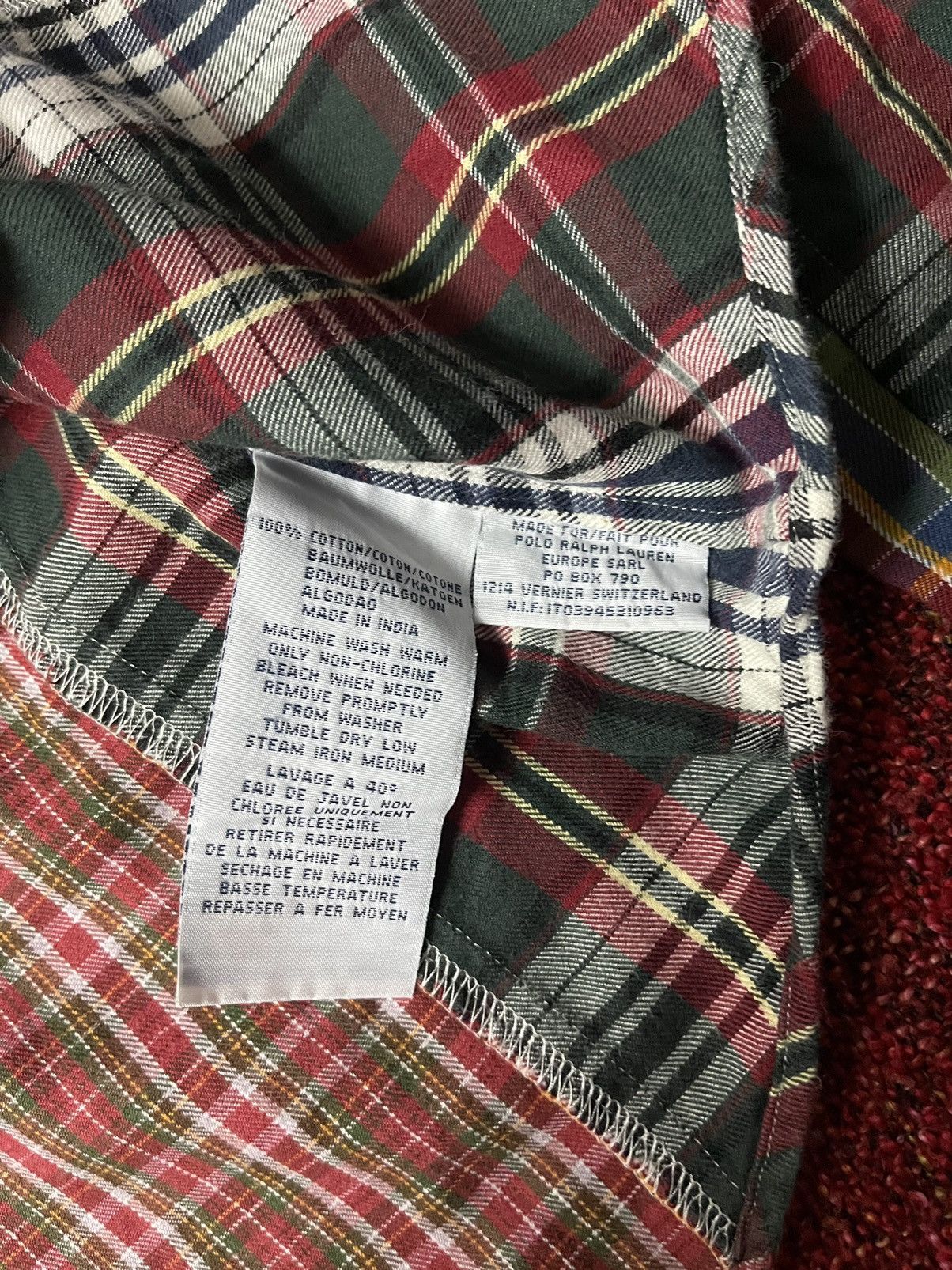 Polo Ralph Lauren vintage 90s rare patchwork shirt