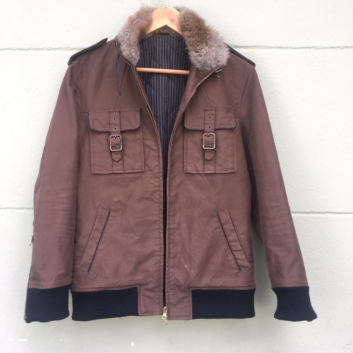 Japanese Brand Made In Japan Abahouse Light Jacket Fur Collar Size US M / EU 48-50 / 2 - 2 Thumbnail