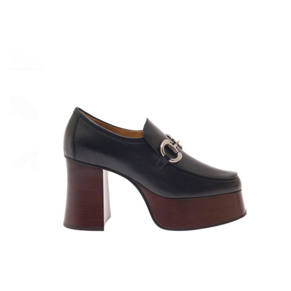 Gucci Horsebit Leather Platform Loafers Size 39