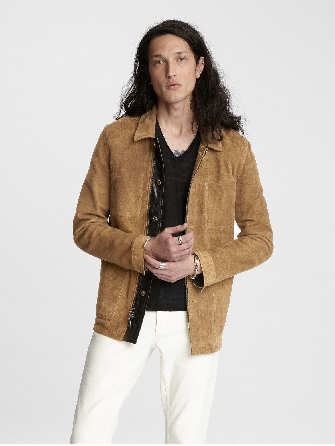 John Varvatos Suede workwear Jacket. 52 Size US L / EU 52-54 / 3 - 1 Thumbnail