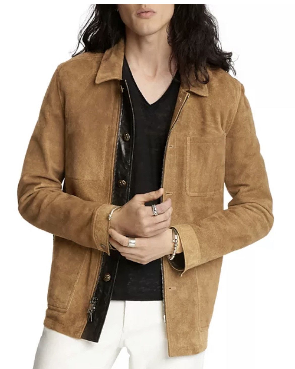 John Varvatos Suede workwear Jacket. 52 Size US L / EU 52-54 / 3 - 4 Thumbnail