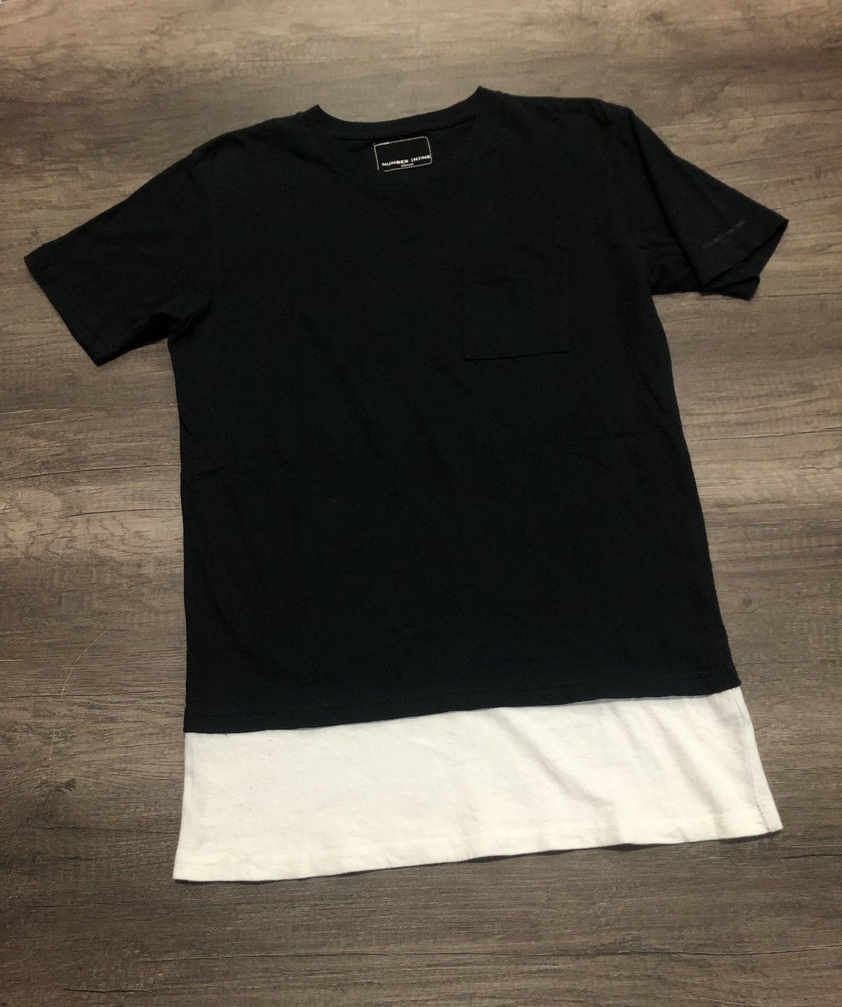 Number (N)ine × Vintage Number (N)ine Single Pocket Tee Shirt Black and White Design Size US S / EU 44-46 / 1 - 12 Thumbnail