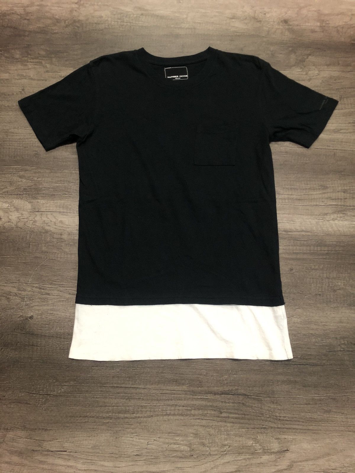 Number (N)ine × Vintage Number (N)ine Single Pocket Tee Shirt Black and White Design Size US S / EU 44-46 / 1 - 5 Thumbnail