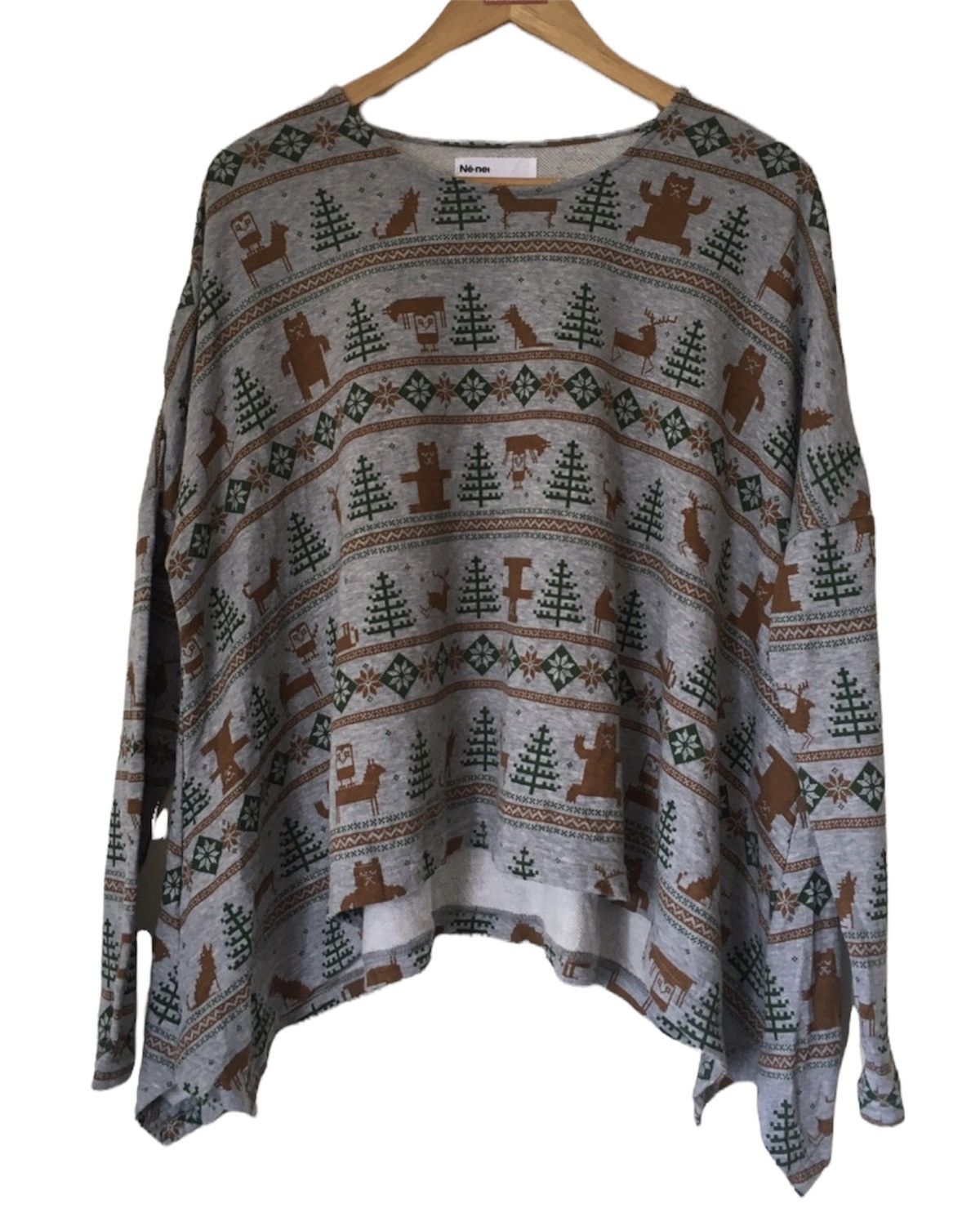 Designer × Issey Miyake × Japanese Brand Ne-net all over print oversized tshirt Size L / US 10 / IT 46 - 1 Thumbnail