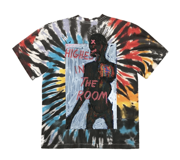 image of Travis Scott Hitr Painting T-Shirt in Tye Dye, Men's (Size Large)