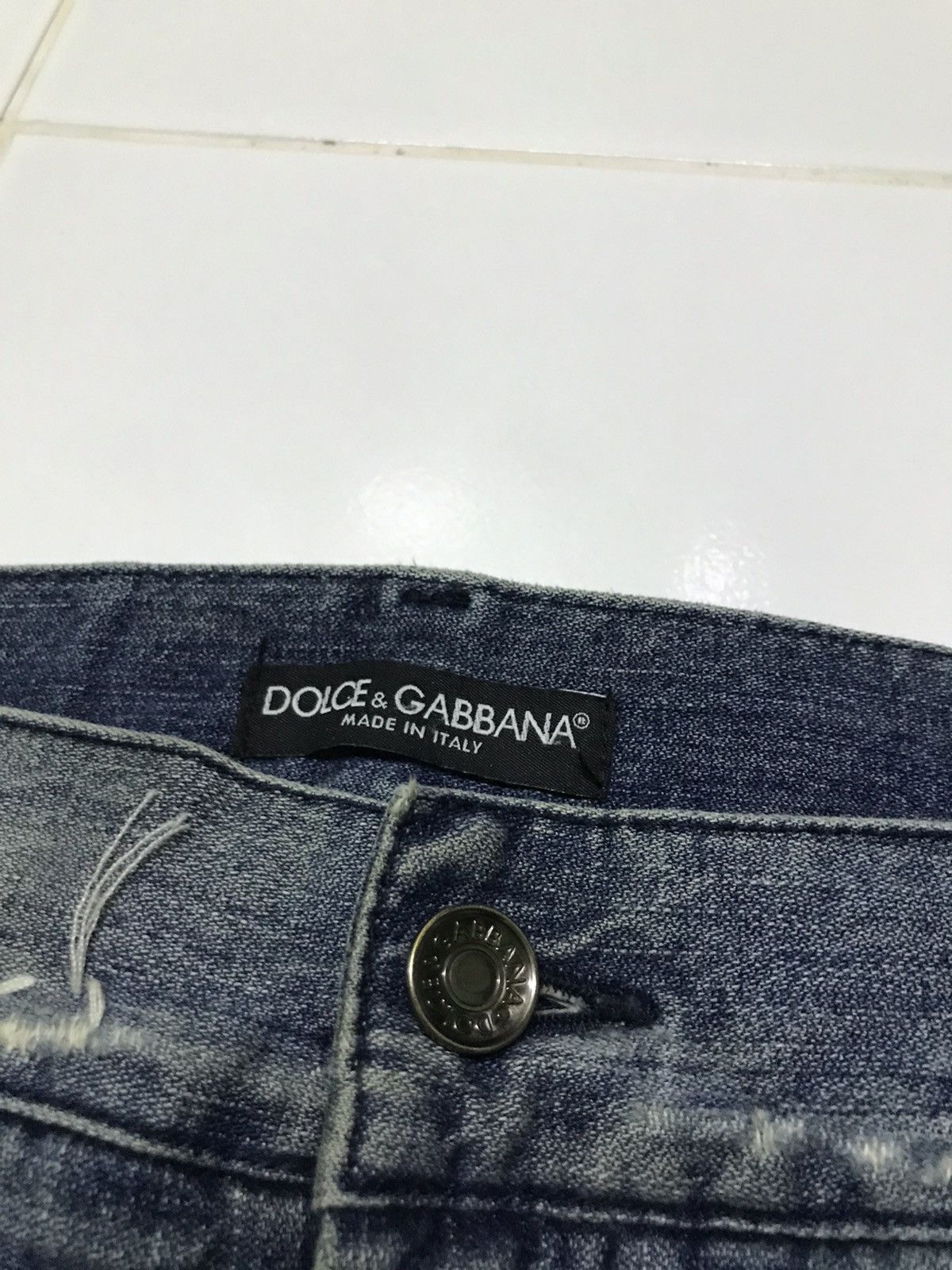 If Six Was Nine Dolce & gabbana distressed style patchwork blue denim jeans Size 34" / US 12 / IT 48 - 2 Thumbnail