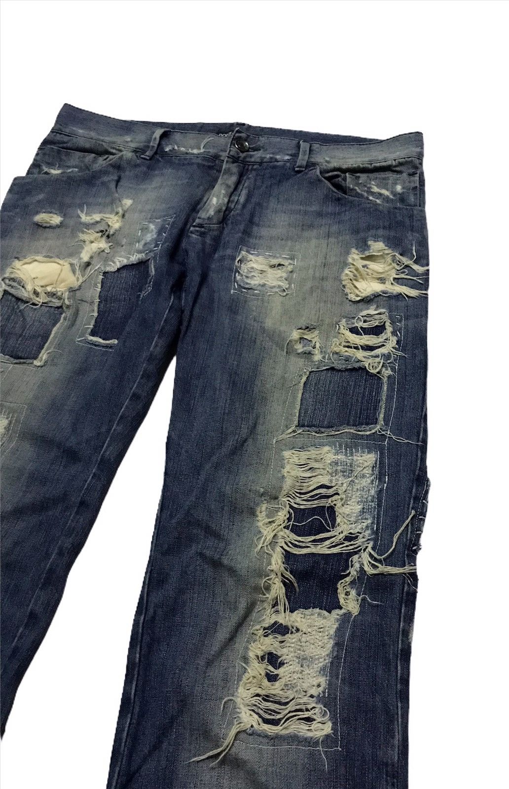 If Six Was Nine Dolce & gabbana distressed style patchwork blue denim jeans Size 34" / US 12 / IT 48 - 5 Thumbnail