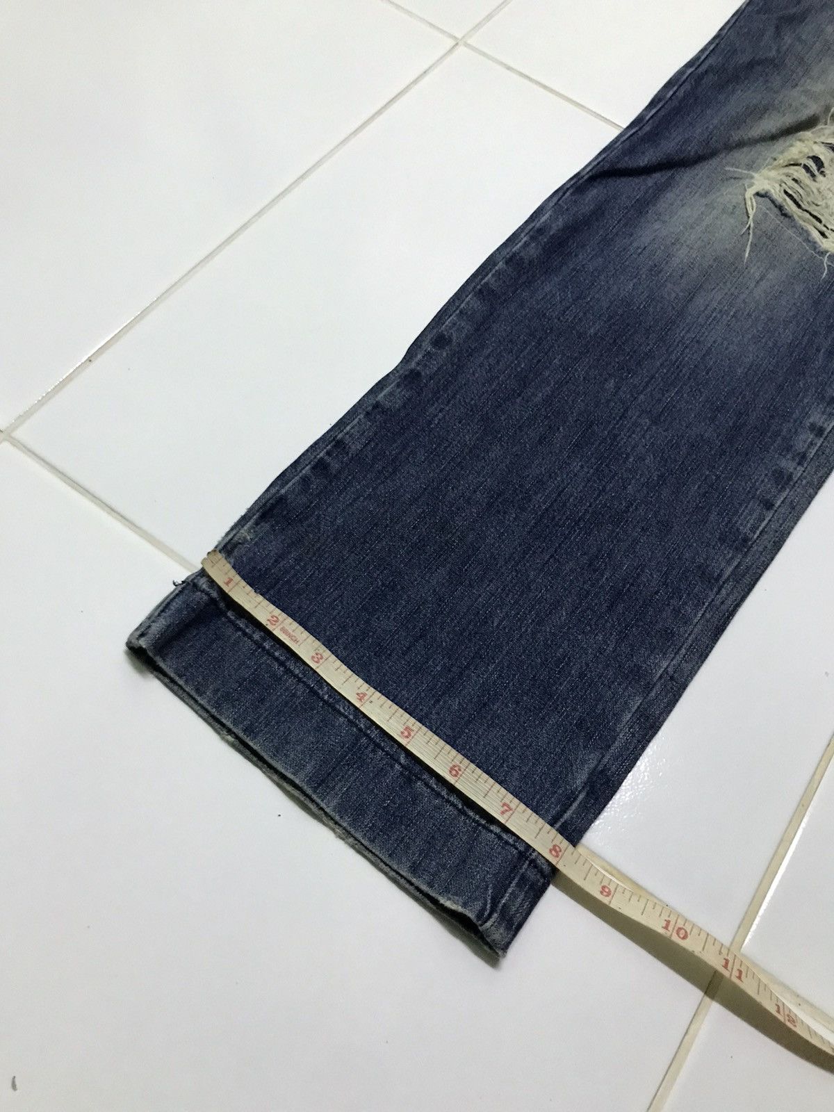 If Six Was Nine Dolce & gabbana distressed style patchwork blue denim jeans Size 34" / US 12 / IT 48 - 10 Thumbnail