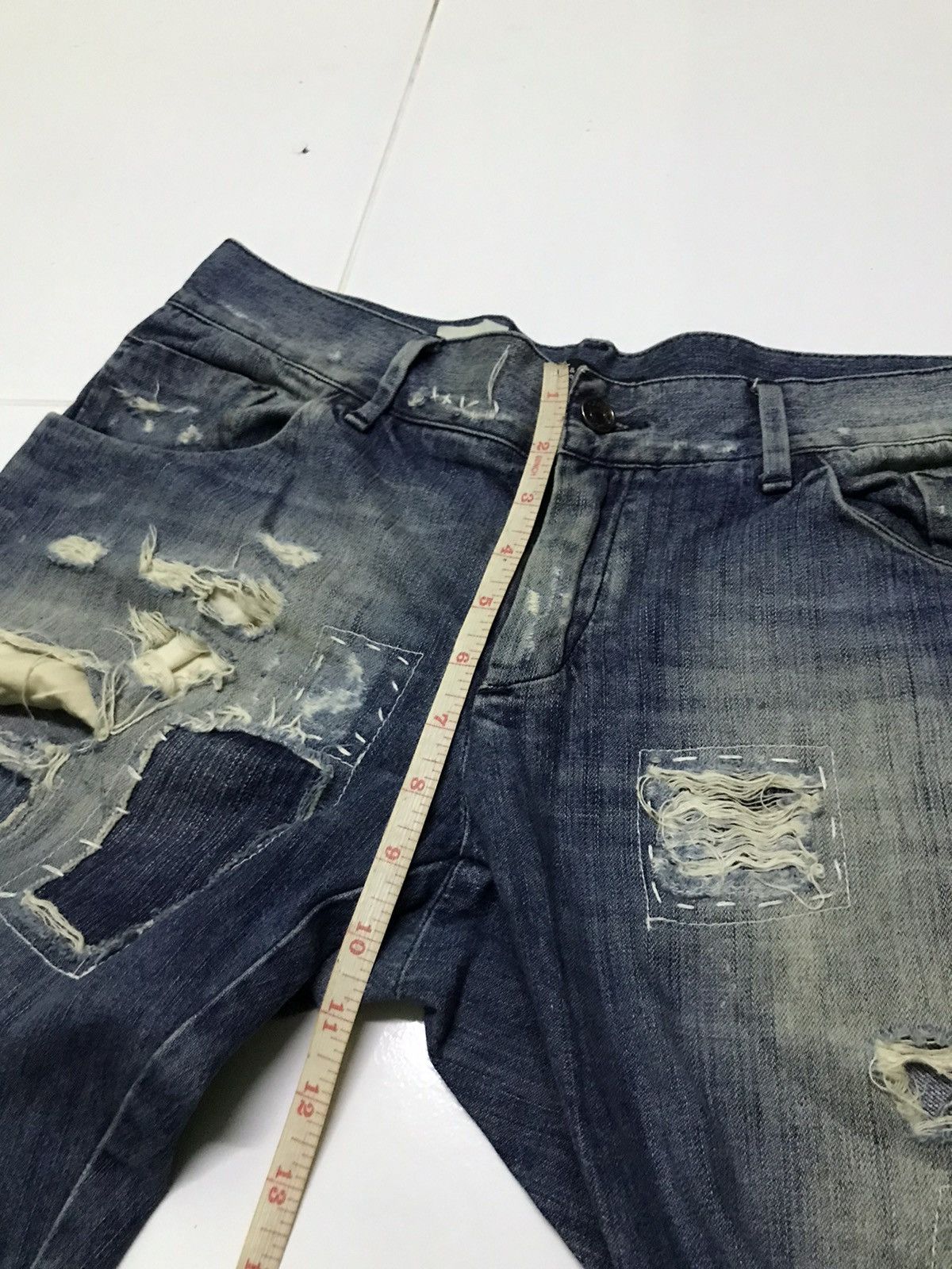 If Six Was Nine Dolce & gabbana distressed style patchwork blue denim jeans Size 34" / US 12 / IT 48 - 14 Thumbnail