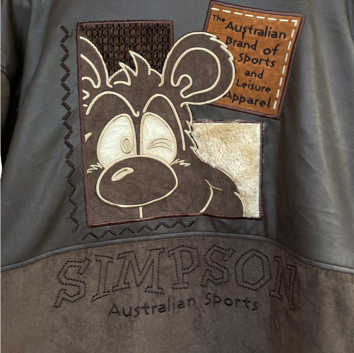 Japanese Brand Simpson Sport Australia Patchwork Casual Jacket Size US XL / EU 56 / 4 - 13 Thumbnail