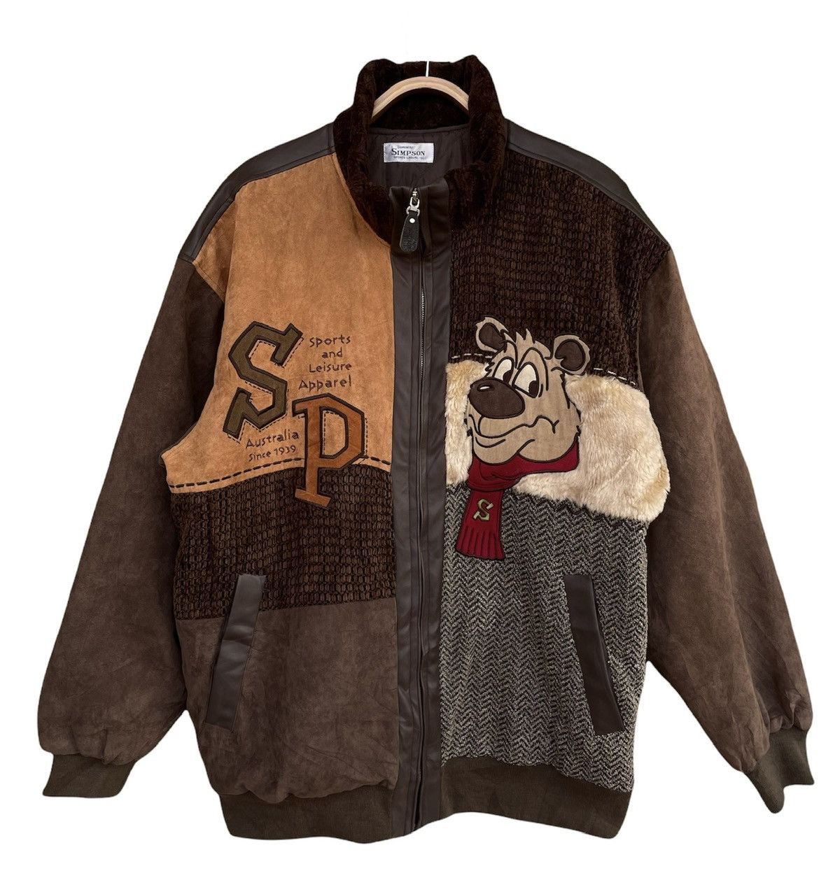 Japanese Brand Simpson Sport Australia Patchwork Casual Jacket Size US XL / EU 56 / 4 - 1 Thumbnail
