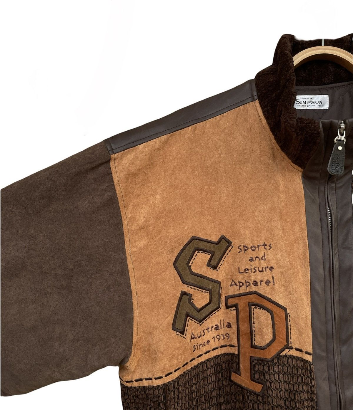 Japanese Brand Simpson Sport Australia Patchwork Casual Jacket Size US XL / EU 56 / 4 - 2 Thumbnail