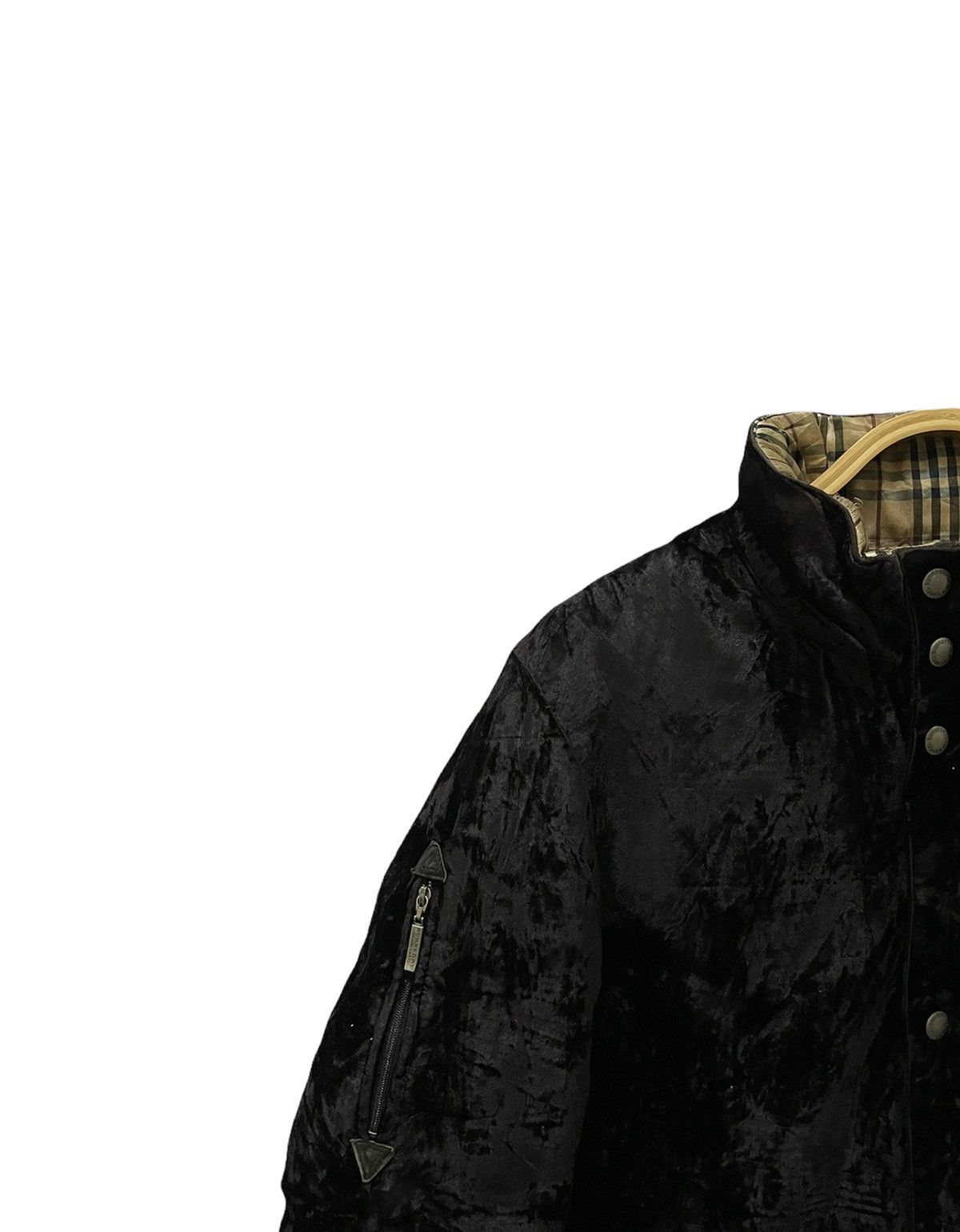 Burberry Burberry Black Label Nova Check Velvet Jacket Size US M / EU 48-50 / 2 - 2 Thumbnail