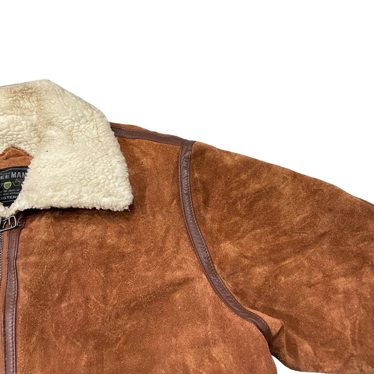 Leather Vintage Gleman B3 Cowhide Shearling Leather Jacket Size US M / EU 48-50 / 2 - 2 Thumbnail