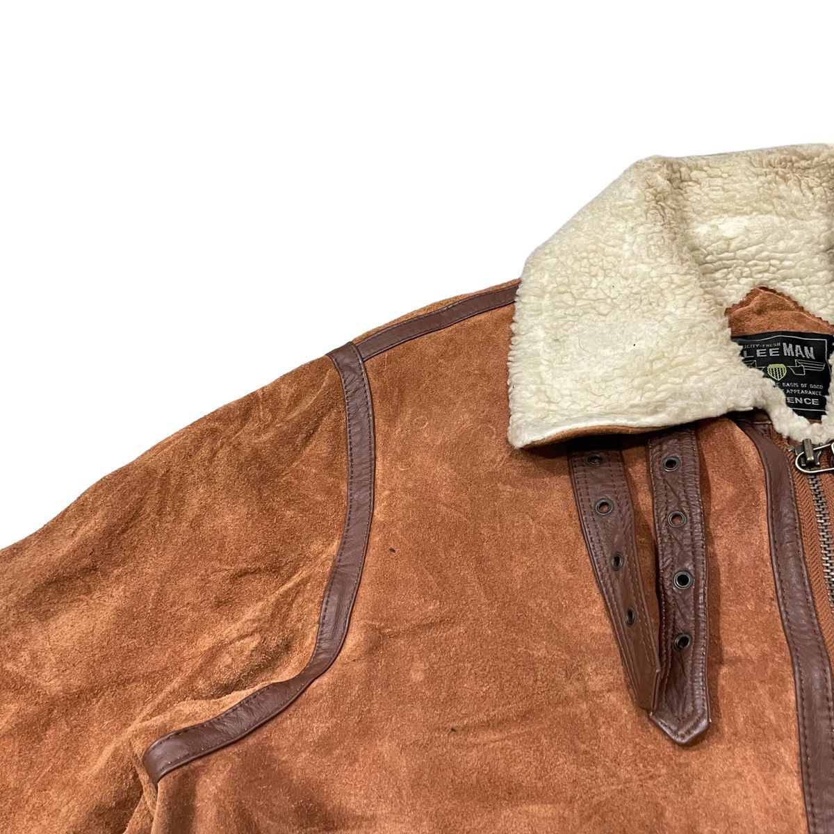Leather Vintage Gleman B3 Cowhide Shearling Leather Jacket Size US M / EU 48-50 / 2 - 5 Thumbnail