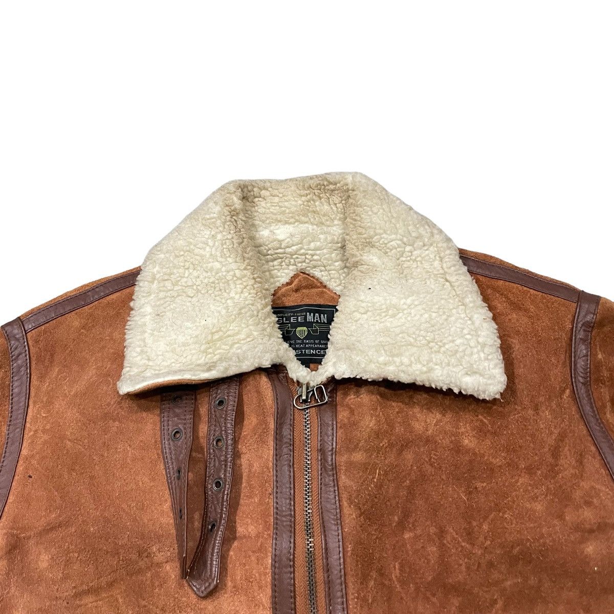 Leather Vintage Gleman B3 Cowhide Shearling Leather Jacket Size US M / EU 48-50 / 2 - 8 Thumbnail