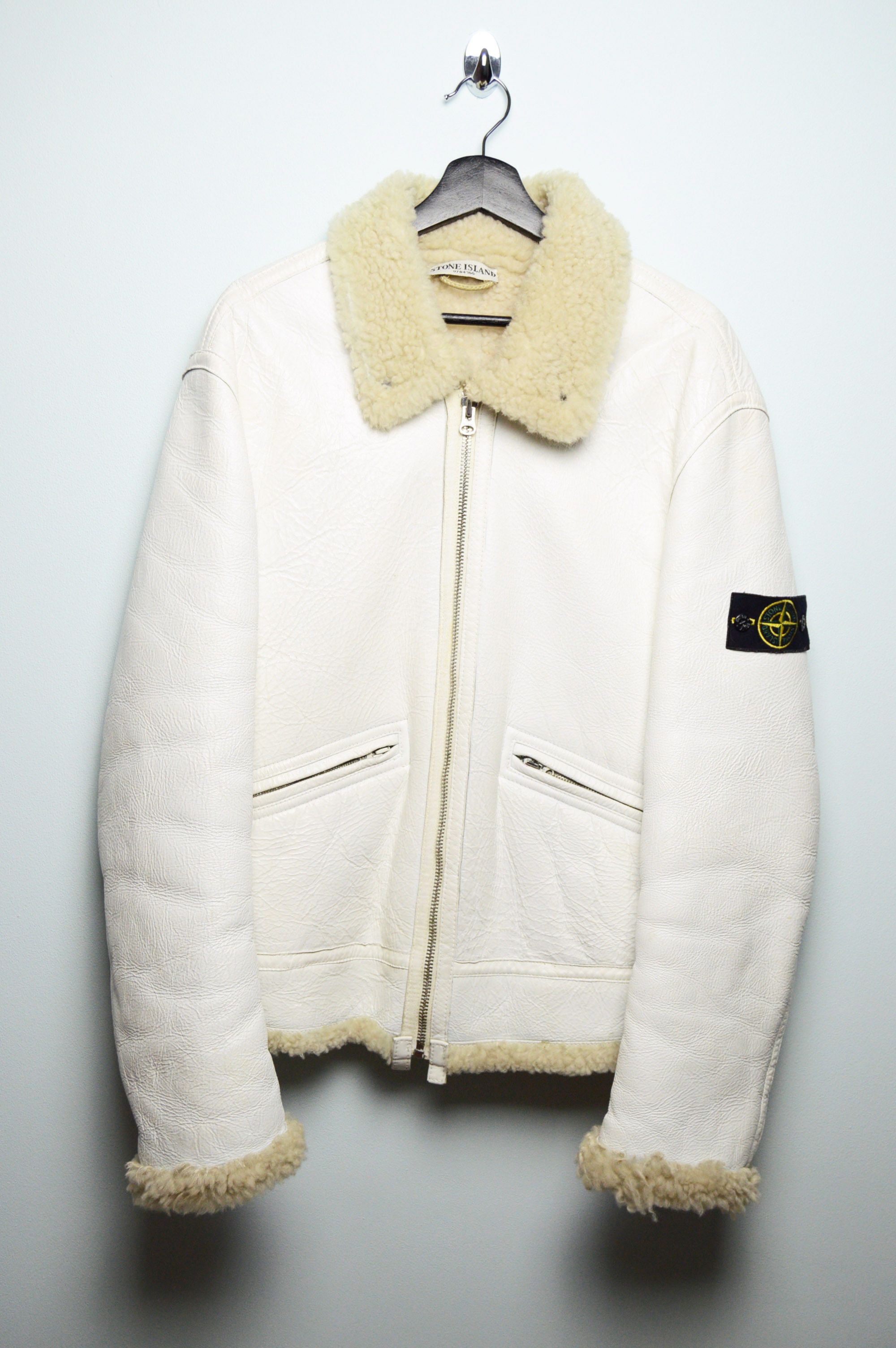 Stone Island STONE ISLAND HAND-PAINTED SHEEPSKIN JACKET Size US L / EU 52-54 / 3 - 4 Thumbnail