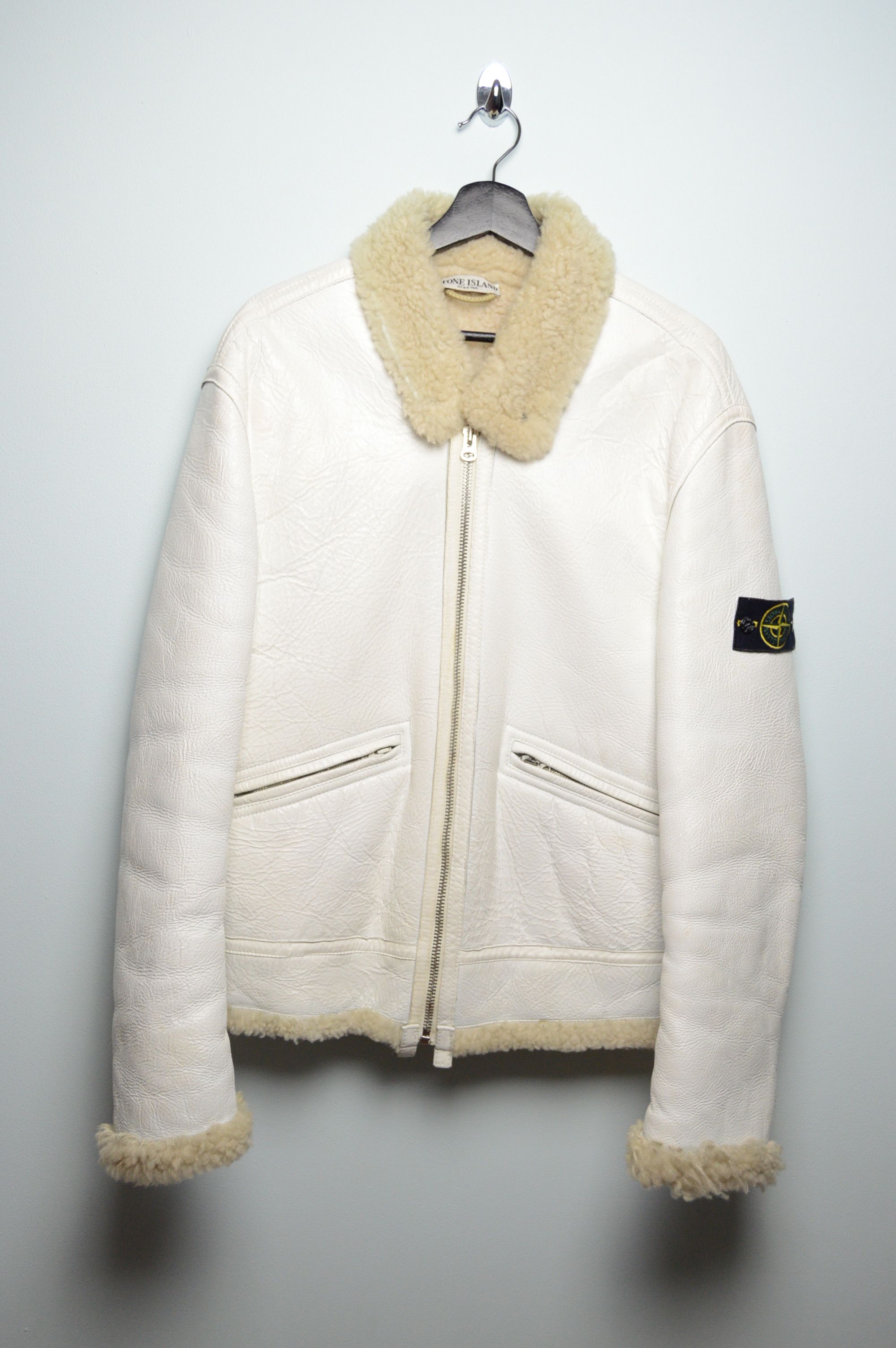 Stone Island STONE ISLAND HAND-PAINTED SHEEPSKIN JACKET Size US L / EU 52-54 / 3 - 6 Thumbnail
