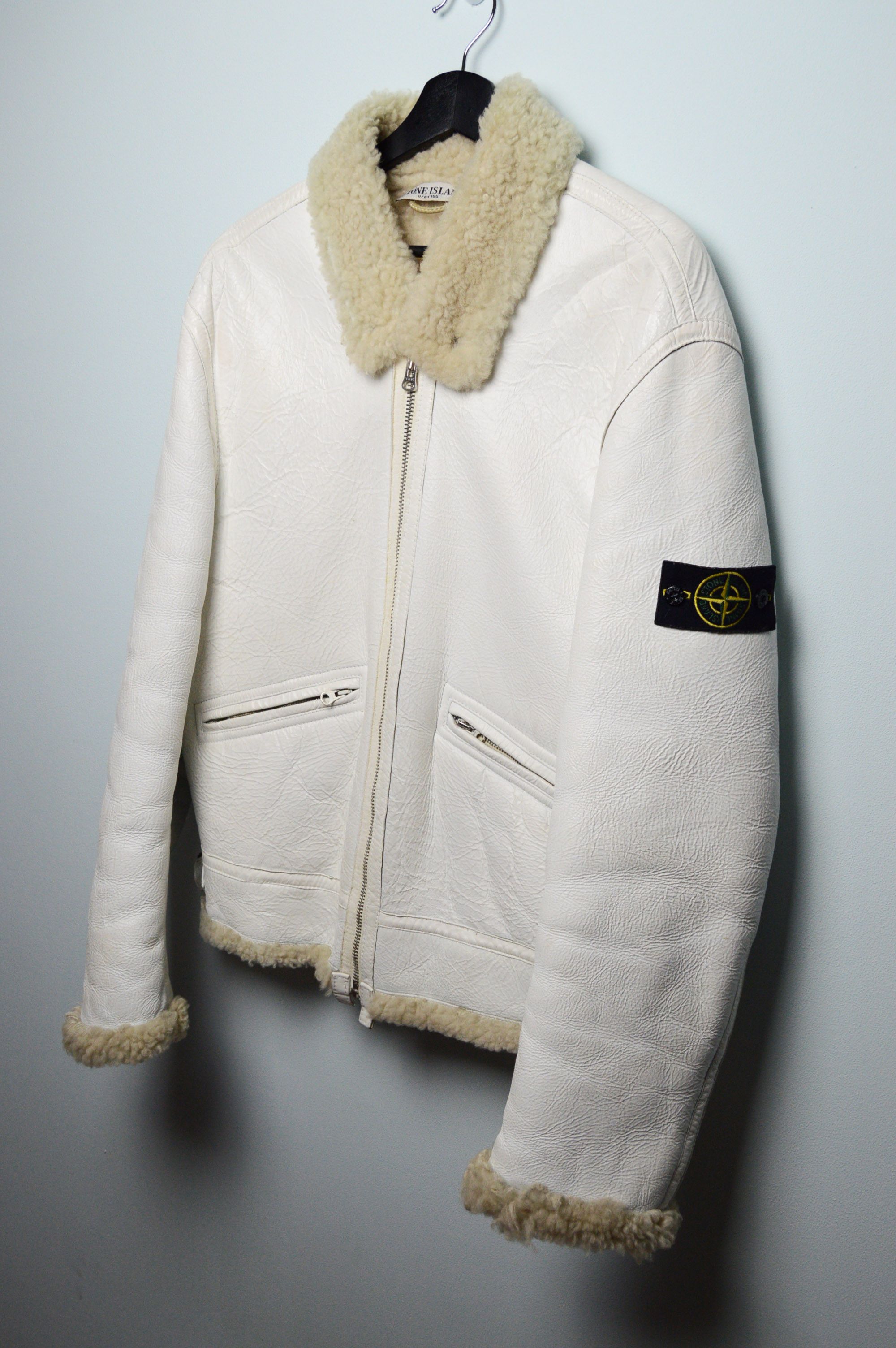 Stone Island STONE ISLAND HAND-PAINTED SHEEPSKIN JACKET Size US L / EU 52-54 / 3 - 12 Thumbnail