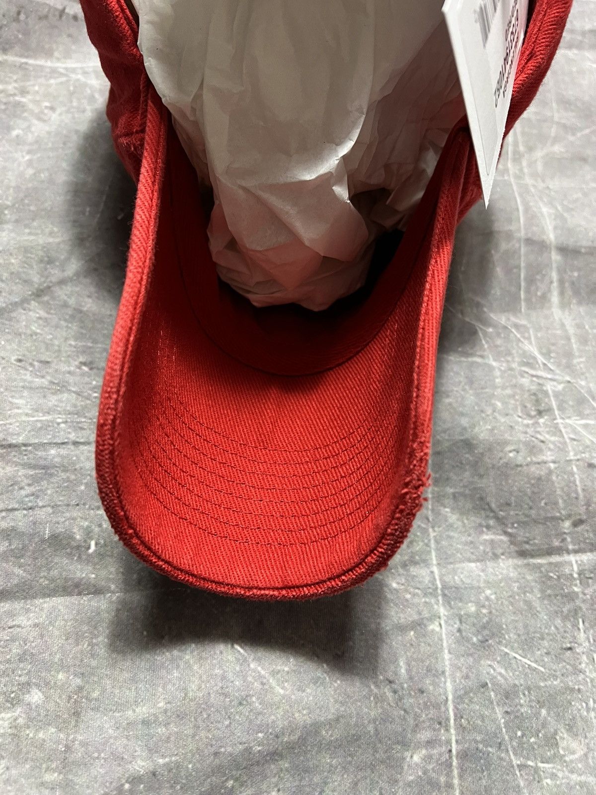 Balenciaga Balenciaga Logo Embroidered Curved Distressed Hat Size ONE SIZE - 5 Thumbnail