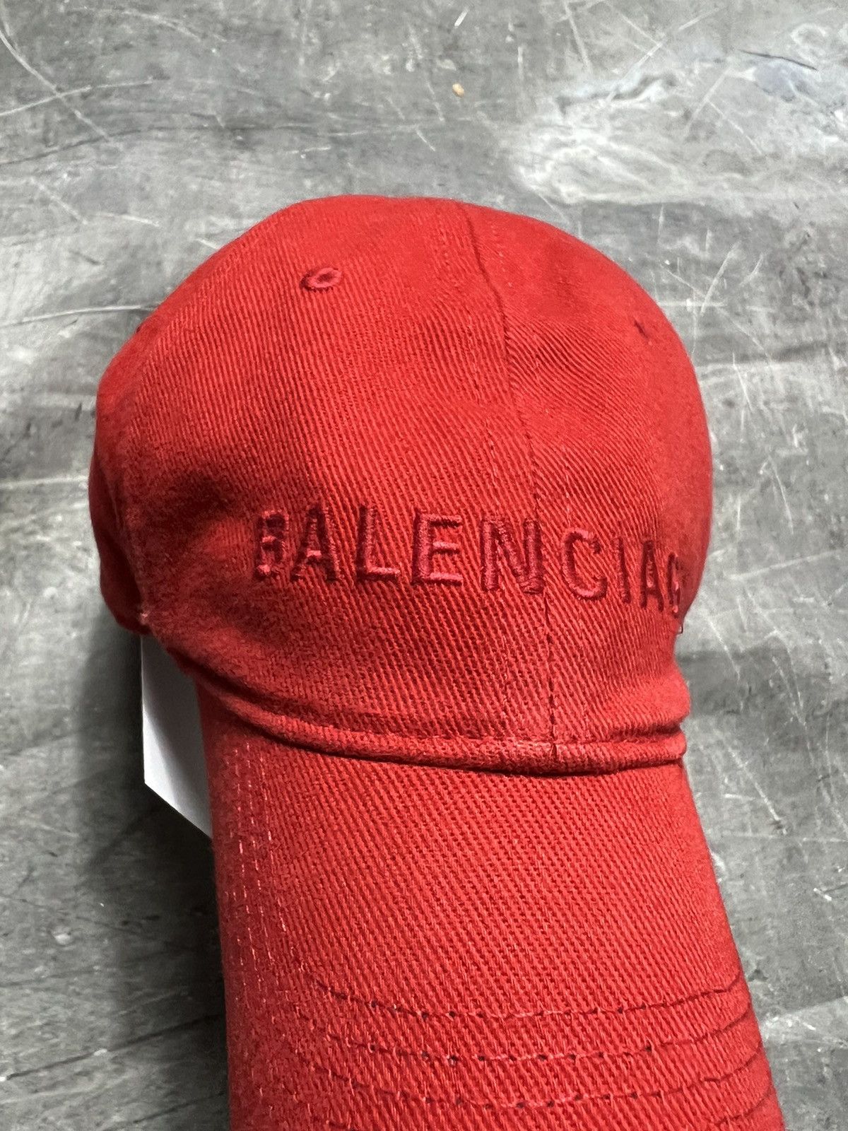 Balenciaga Balenciaga Logo Embroidered Curved Distressed Hat Size ONE SIZE - 4 Thumbnail
