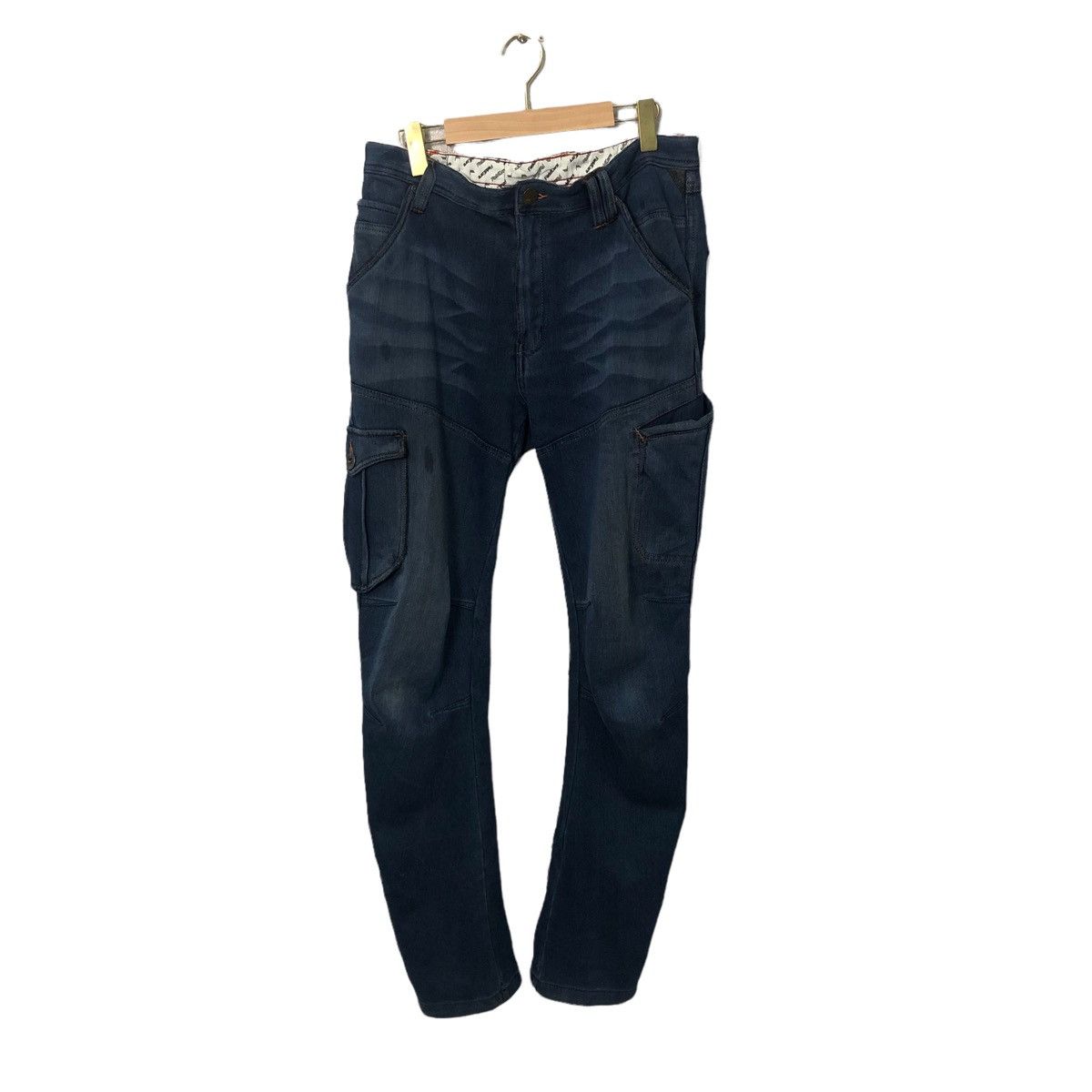 image of Archival Clothing Vintage Field Core Jeans Cargo Denim Pants W33 in Blue, Men's