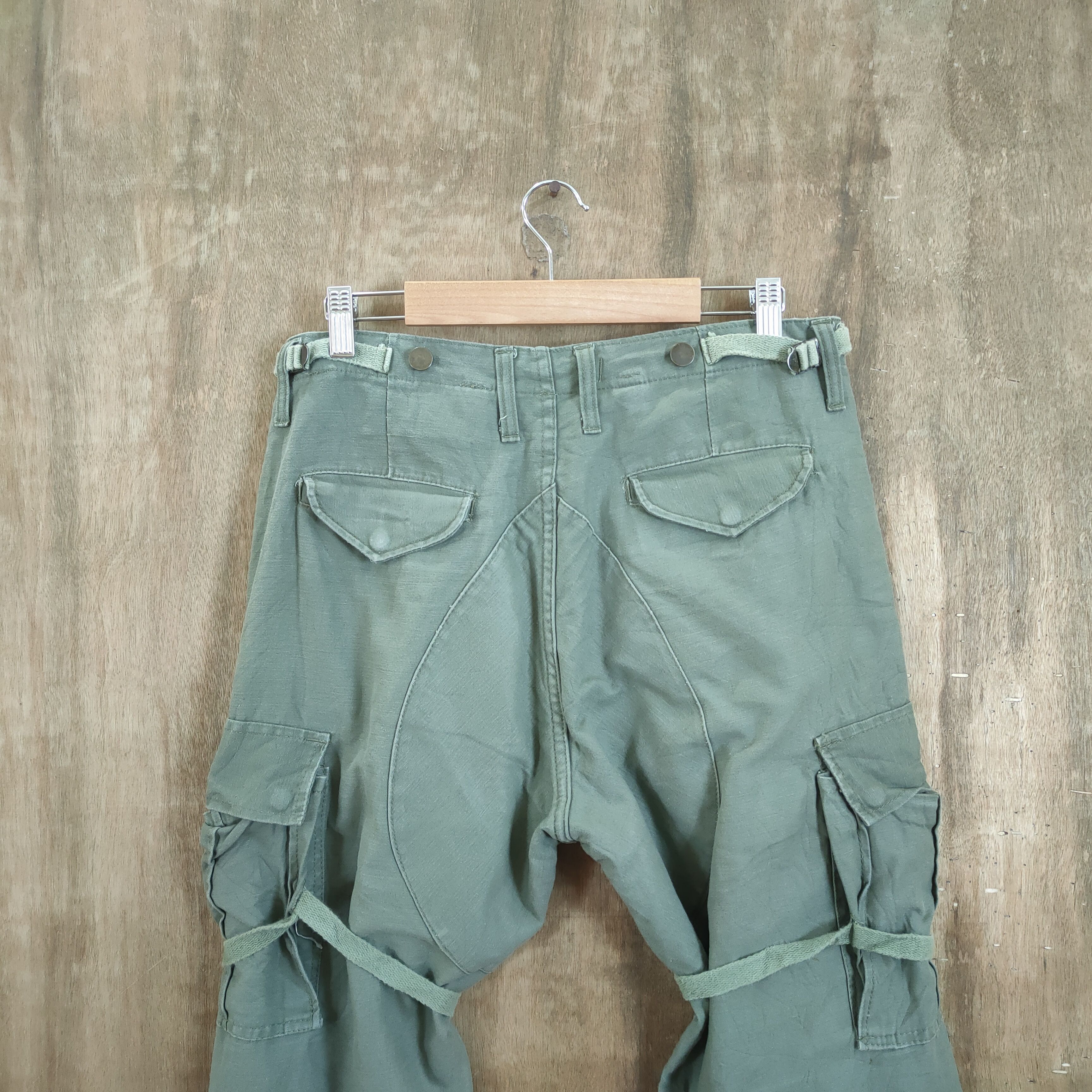 Japanese Brand W30 VINTAGE BONDAGE CARGO PANTS Size US 30 / EU 46 - 4 Thumbnail