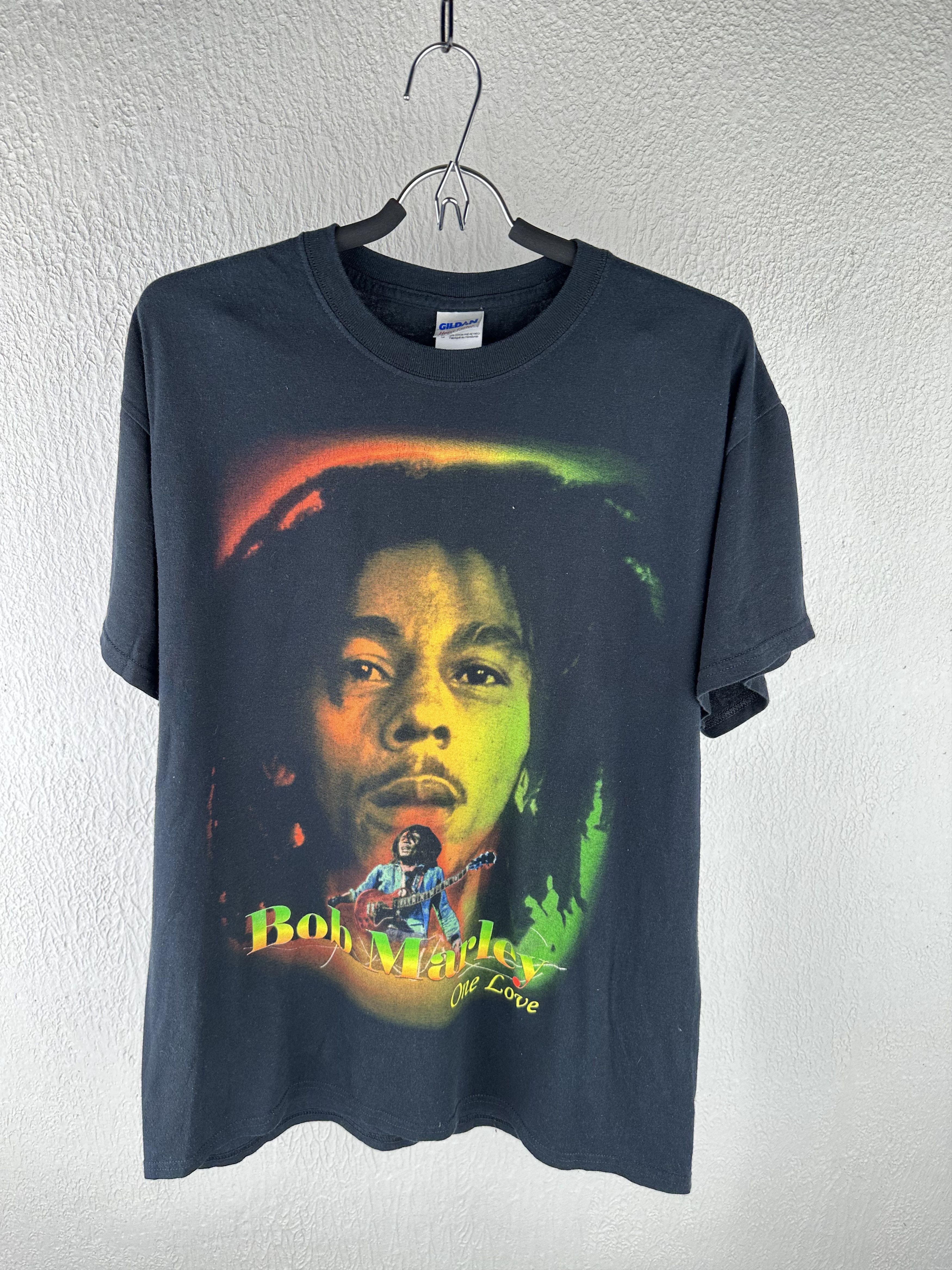 BOB MARLEY Bob Marley Band T-shirt Band T Men's M size unclear black type Vintage Second Hand
