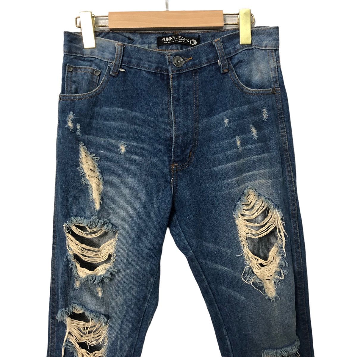 Vintage Vintage Punny Jeans Distressed Denim Pants W29 Size US 29 - 2 Thumbnail