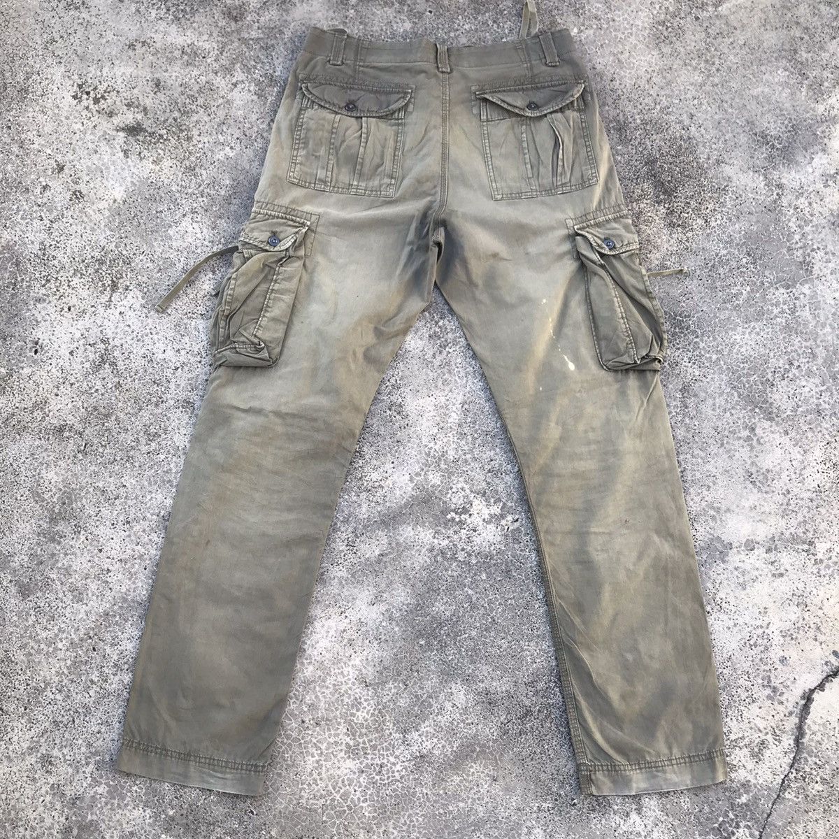 Japanese Brand Vintage Japanese Big Pocket Faded Tactical Cargo Pants Size US 32 / EU 48 - 15 Thumbnail