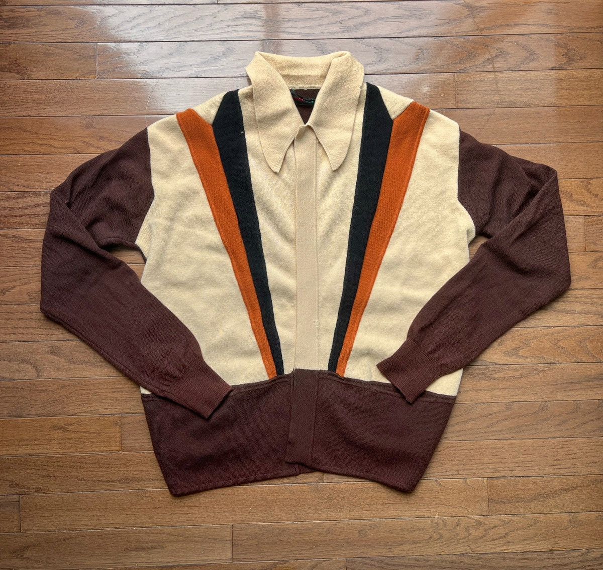 Vintage vintage space-age cardigan Size US L / EU 52-54 / 3 - 1 Thumbnail