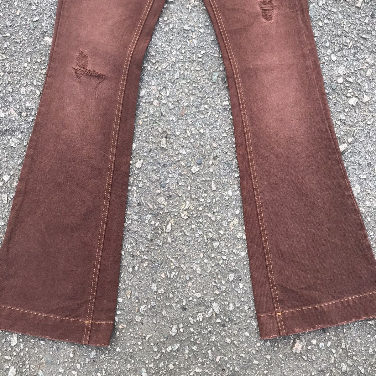 If Six Was Nine 💥Vintage Distressed USA Denim Studded FLARE Jeans Pants Size US 29 - 3 Thumbnail
