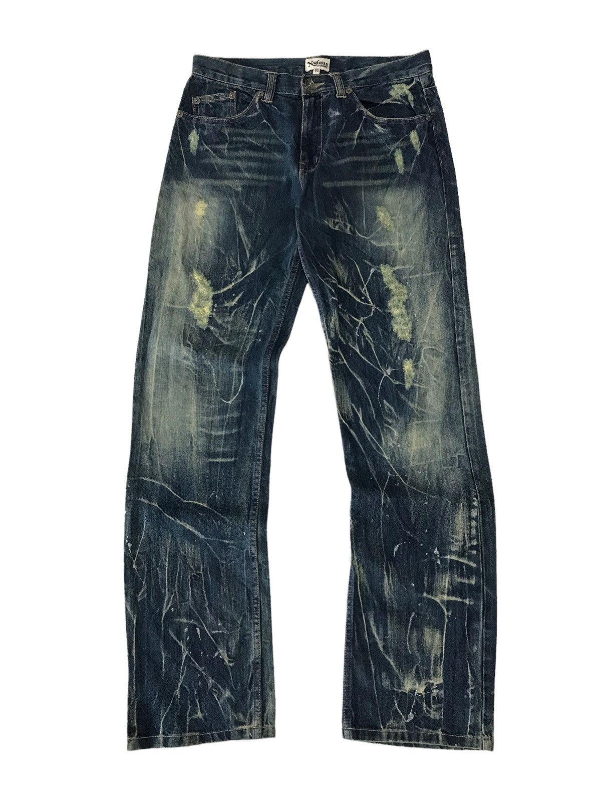 Japanese Brand Thrashed by Nylaus Jeans Ripped Distressed Denim Pant Size US 32 / EU 48 - 2 Thumbnail