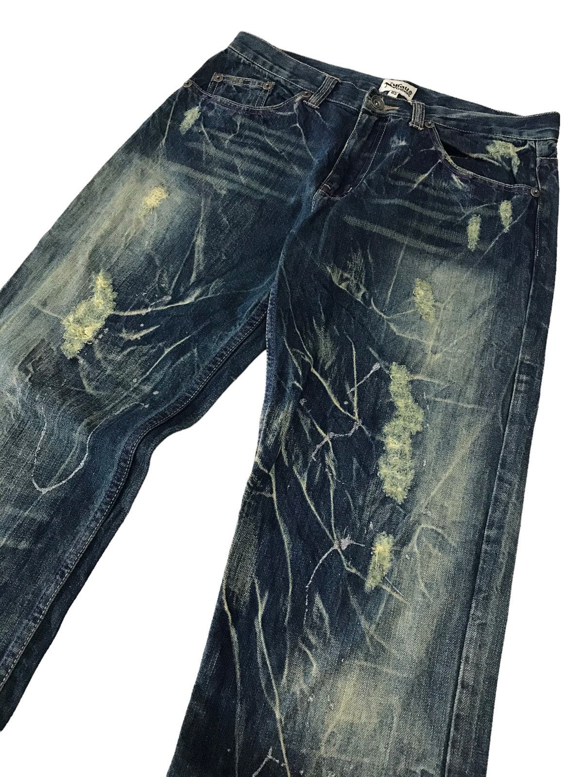 Japanese Brand Thrashed by Nylaus Jeans Ripped Distressed Denim Pant Size US 32 / EU 48 - 6 Thumbnail