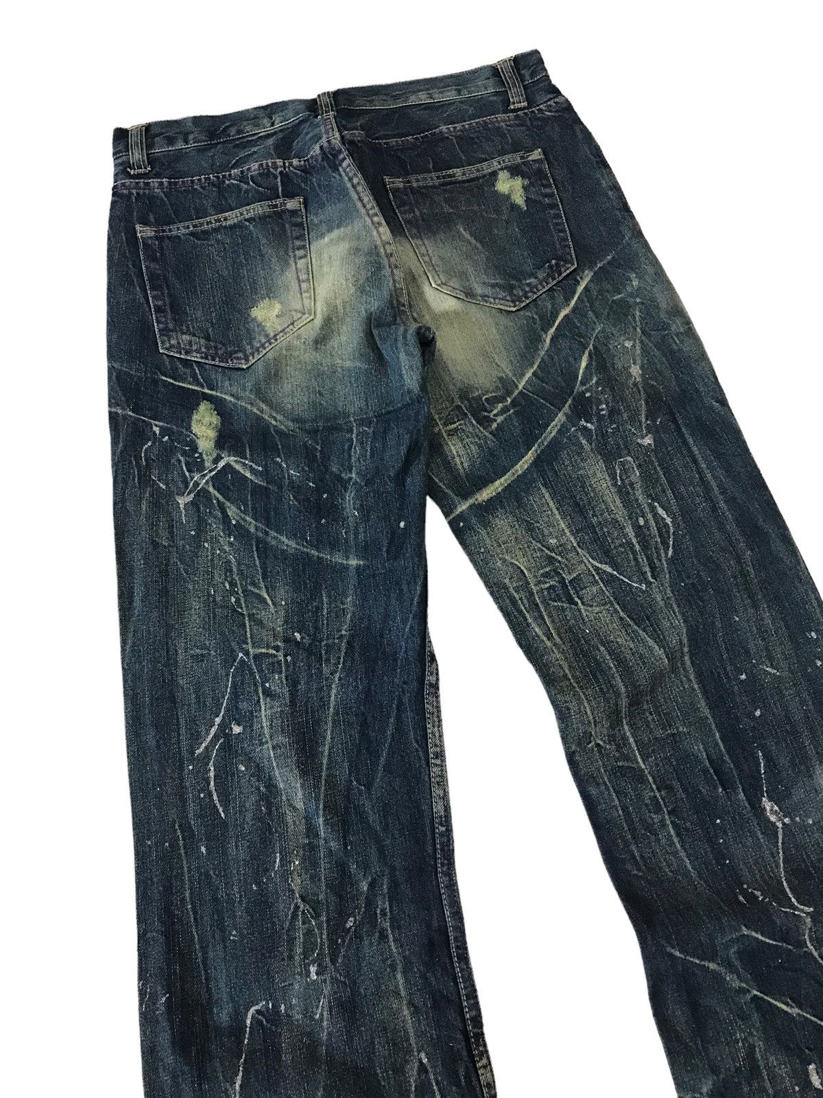 Japanese Brand Thrashed by Nylaus Jeans Ripped Distressed Denim Pant Size US 32 / EU 48 - 13 Thumbnail