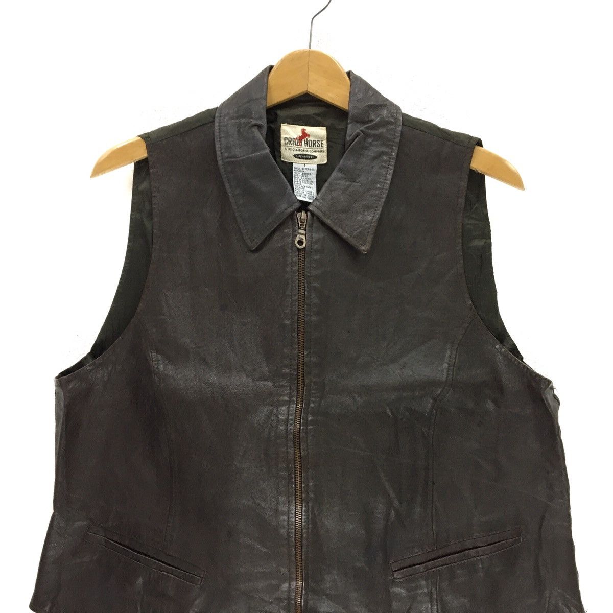 Genuine Leather × Sports Specialties Crazy Horse Nice Design Leather Vest Size XS / US 0-2 / IT 36-38 - 3 Thumbnail
