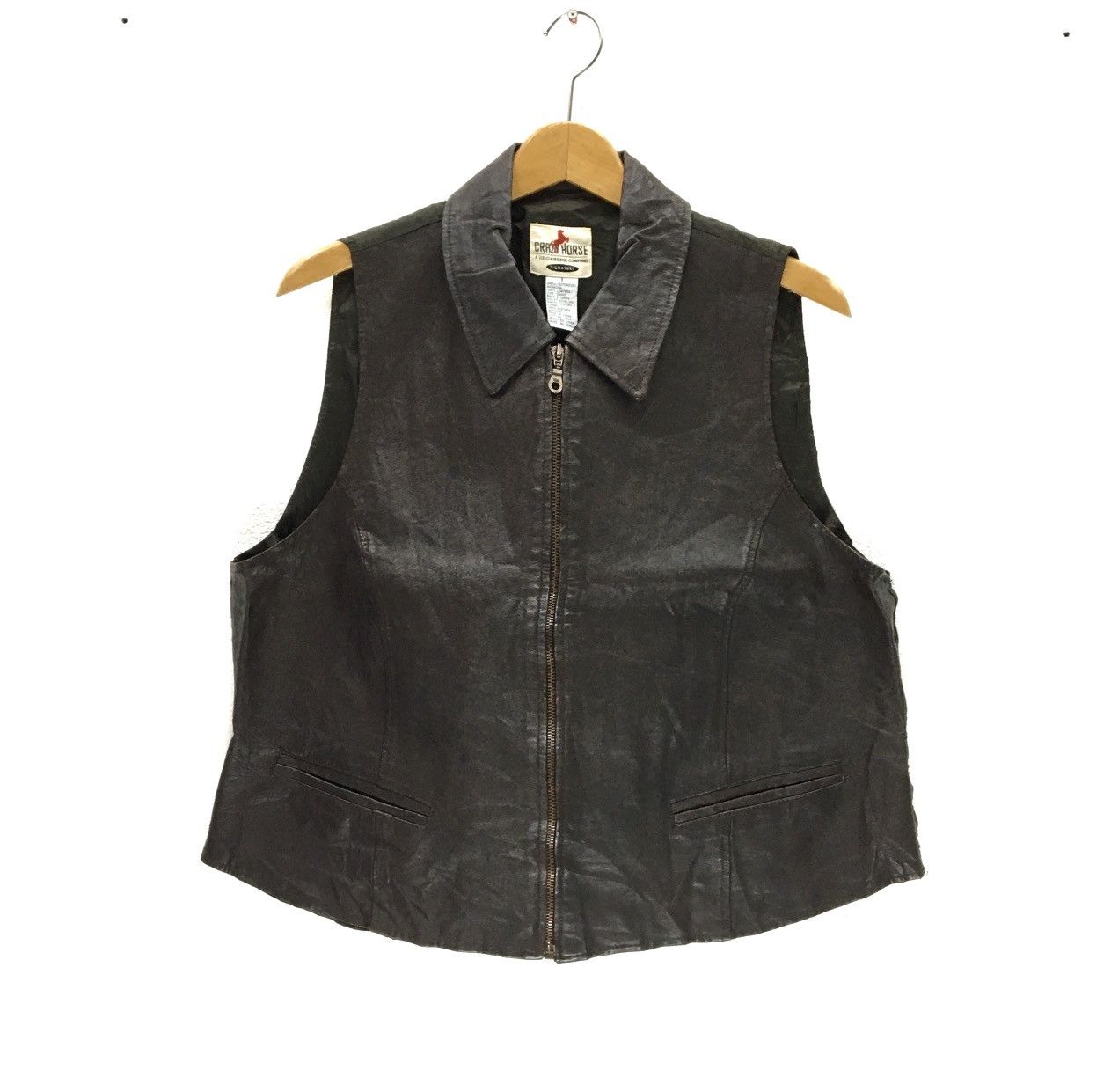 Genuine Leather × Sports Specialties Crazy Horse Nice Design Leather Vest Size XS / US 0-2 / IT 36-38 - 1 Thumbnail