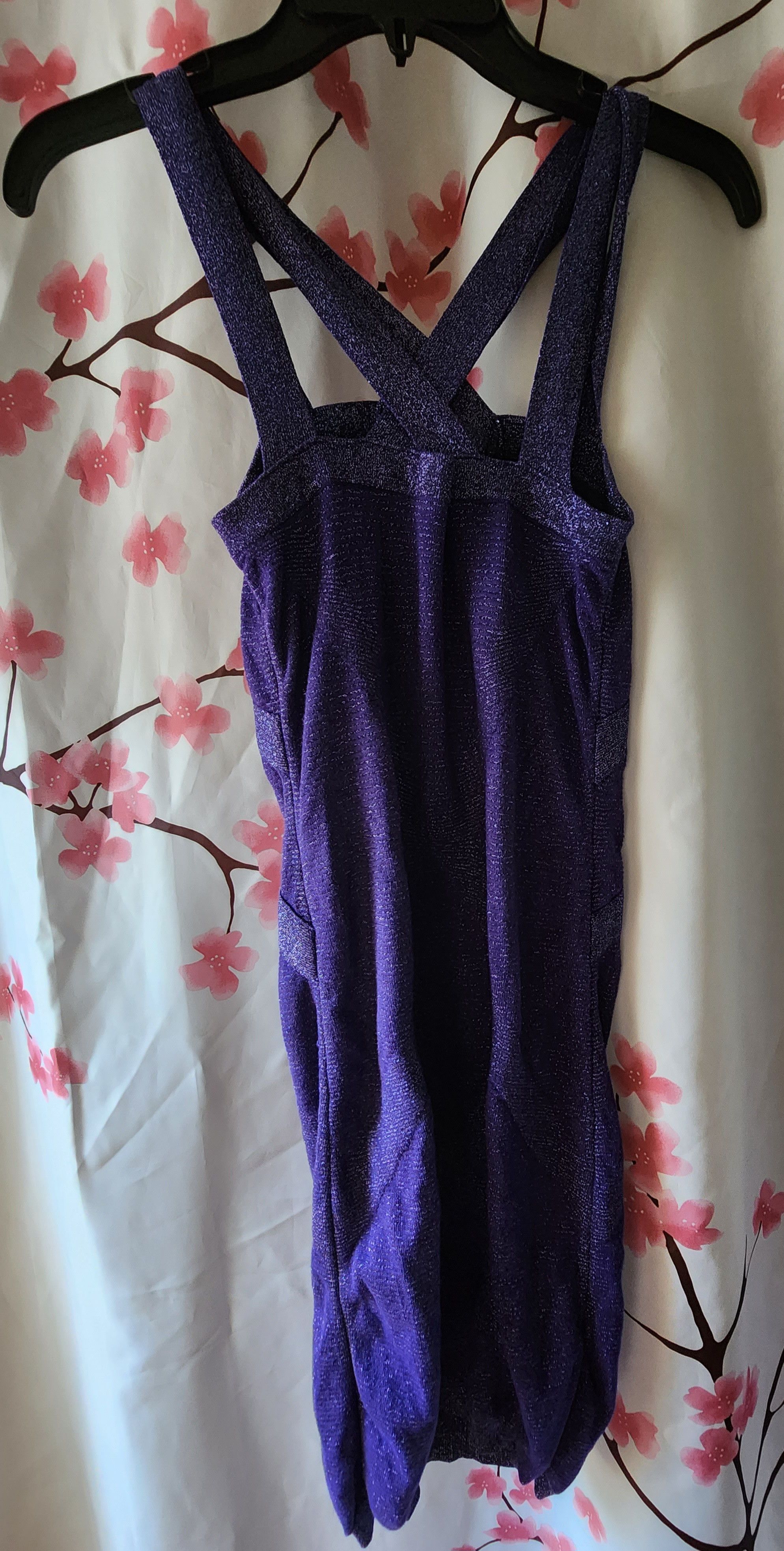 Other Wow Couture Purple Sparkle Crisscross Bandage Dress S Size S / US 4 / IT 40 - 2 Thumbnail
