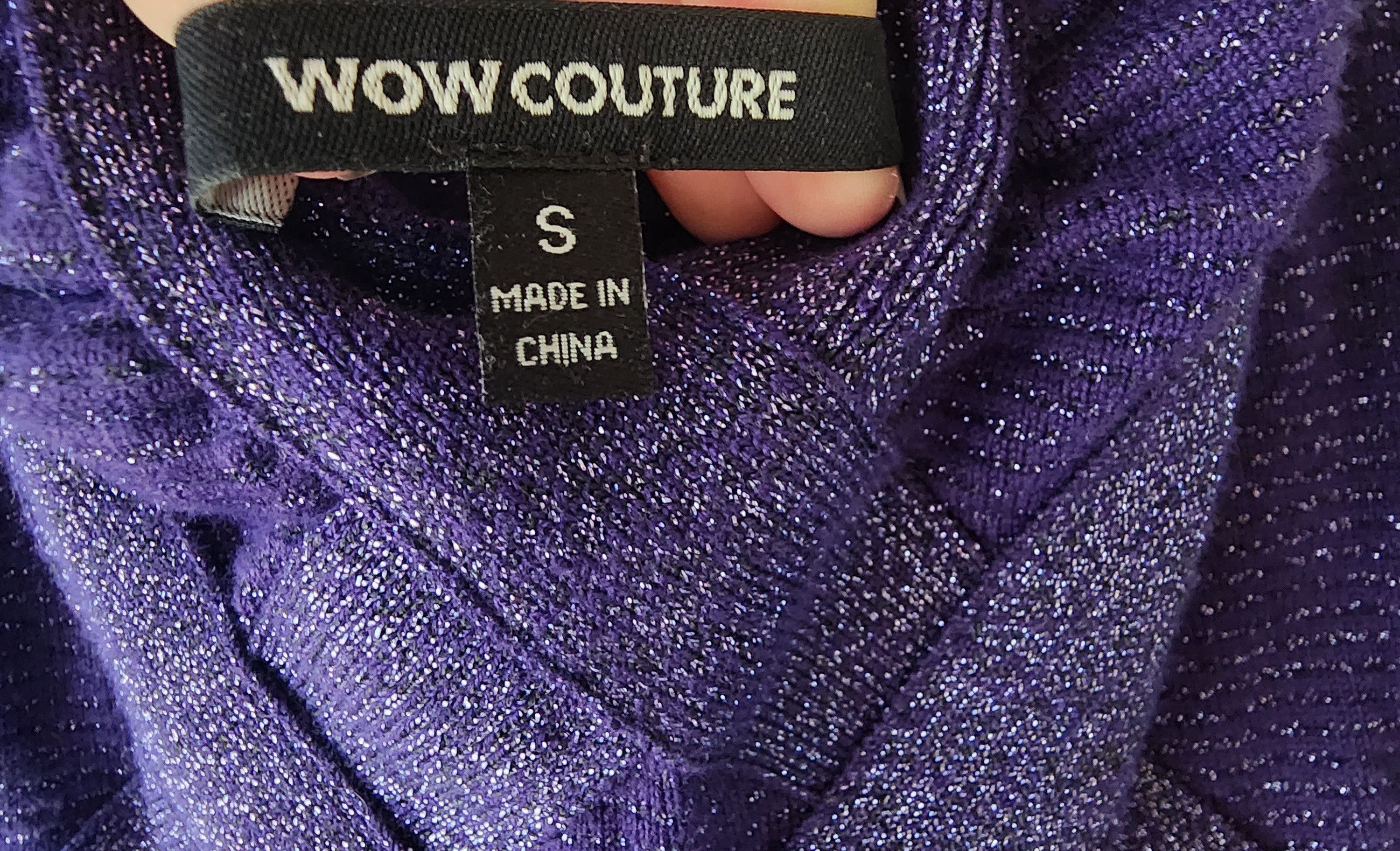 Other Wow Couture Purple Sparkle Crisscross Bandage Dress S Size S / US 4 / IT 40 - 3 Thumbnail
