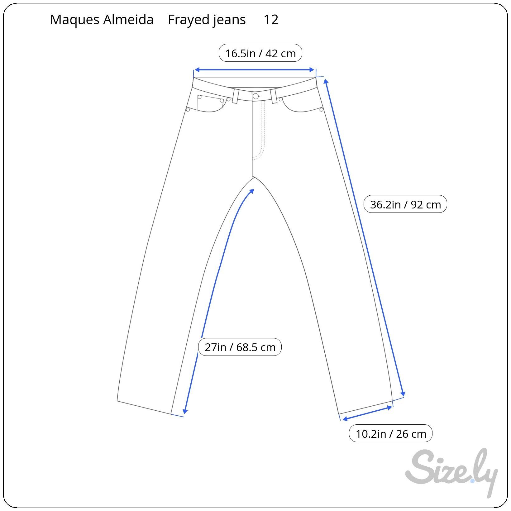Marques'Almeida ⚡️QUICK SALE⚡️2016 Marques Almeida Flared Capri Jeans Denim Size 32" / US 10 / IT 46 - 6 Thumbnail