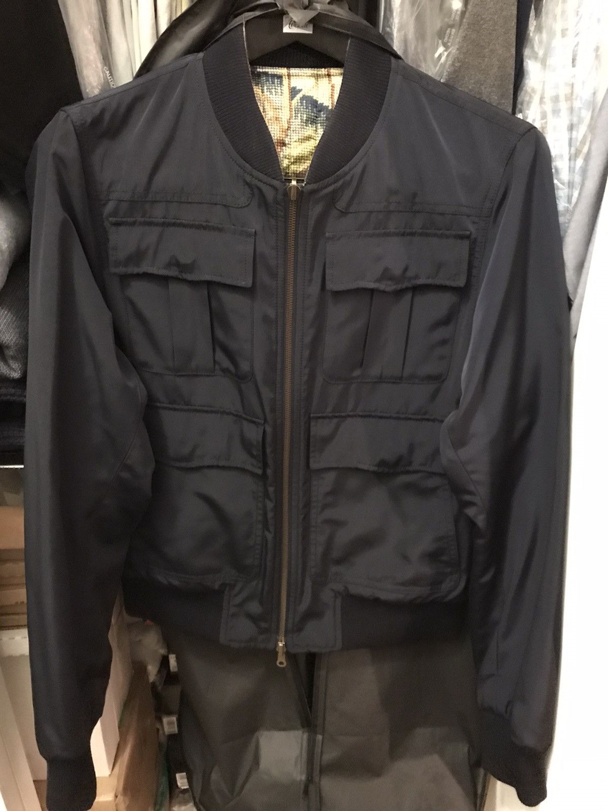 Dries Van Noten DRIES VAN NOTEN Bomber Jacket Navy Small/46 Size US S / EU 44-46 / 1 - 1 Thumbnail