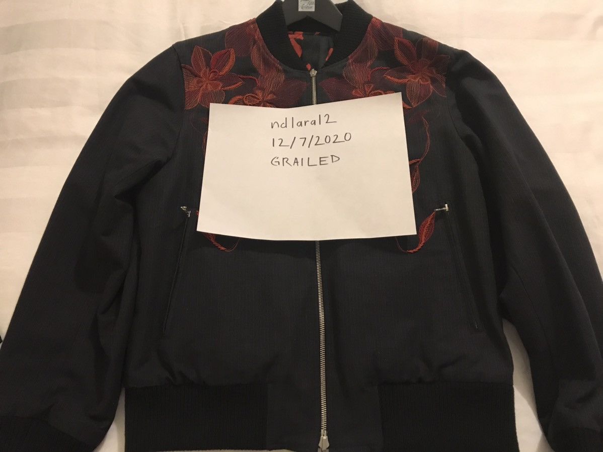 Dries Van Noten DRIES VAN NOTEN Embroidered Bomber Jacket Navy/Red M NEW Size US M / EU 48-50 / 2 - 12 Thumbnail