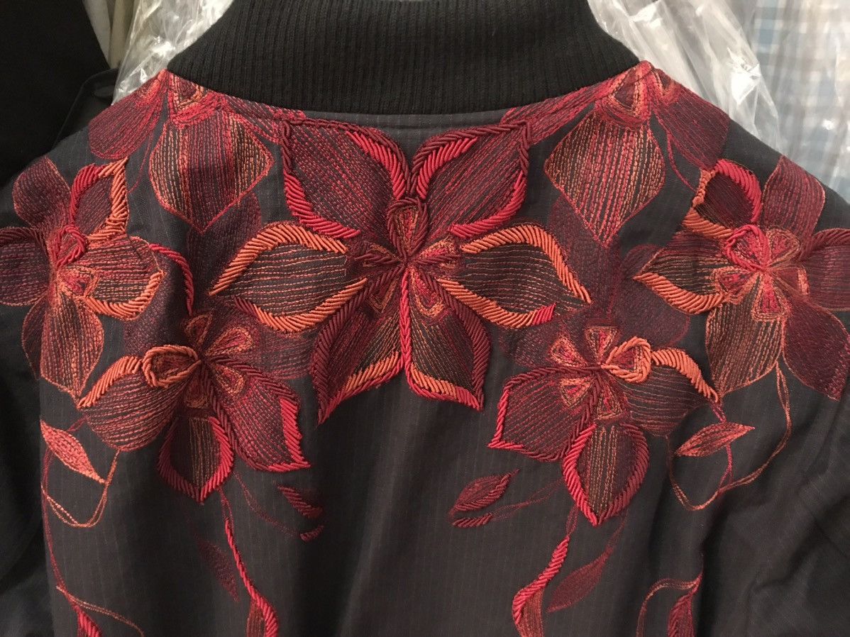 Dries Van Noten DRIES VAN NOTEN Embroidered Bomber Jacket Navy/Red M NEW Size US M / EU 48-50 / 2 - 9 Thumbnail